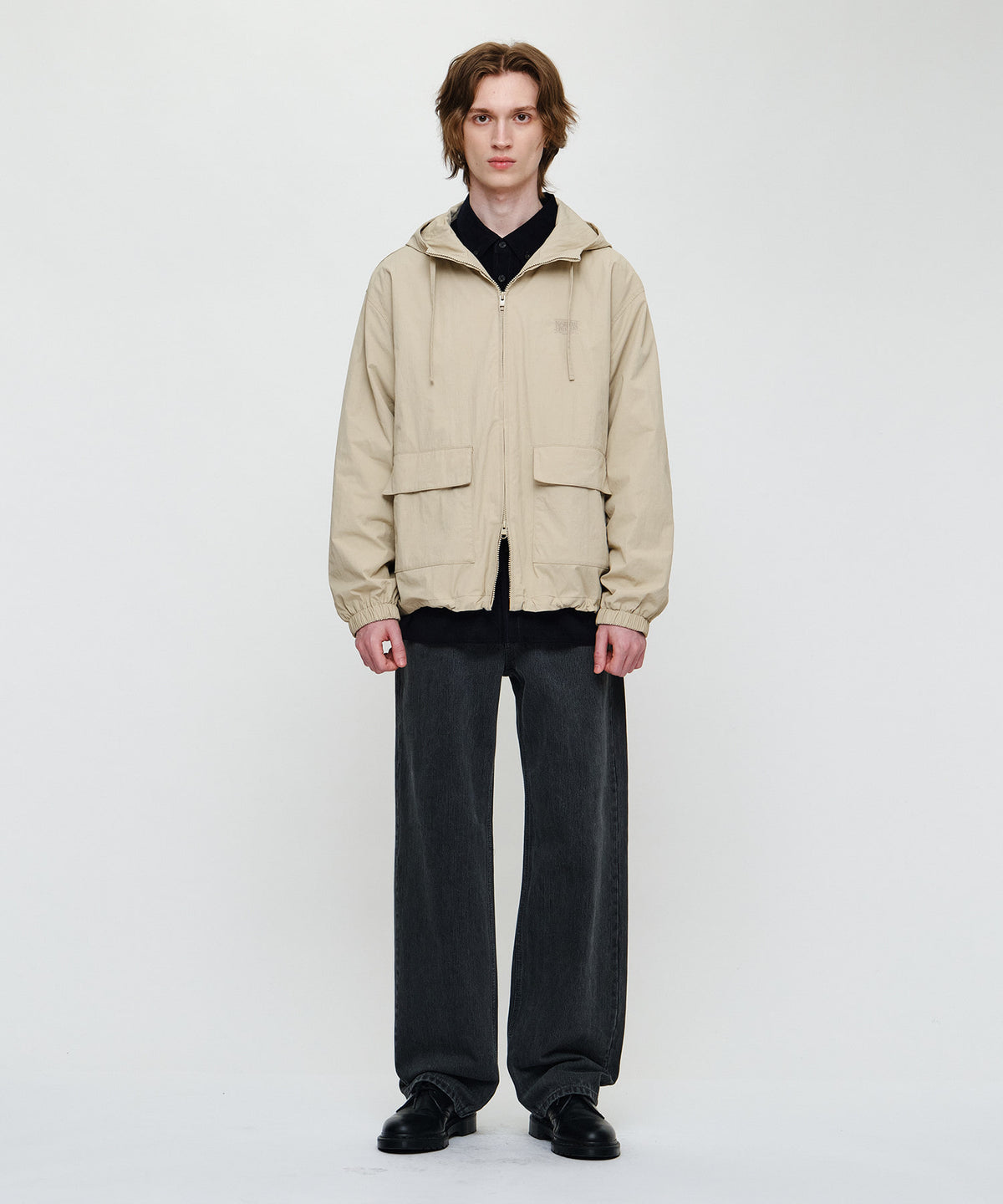 Marithe & Francois Girbaud - Outpocket Hooded Wind Jacket (Beige) product image 6 | TRAB K-Fashion Australia
