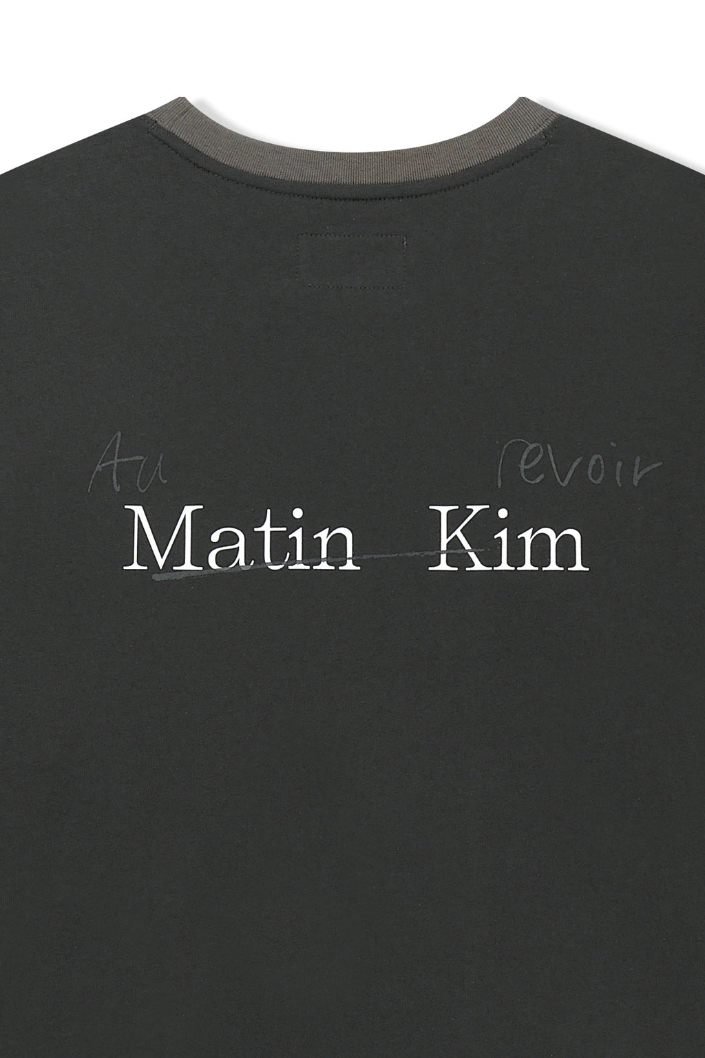 Matin Kim - Tonal Rib Back Logo Top (Black) product image 5 | TRAB K-Fashion Australia