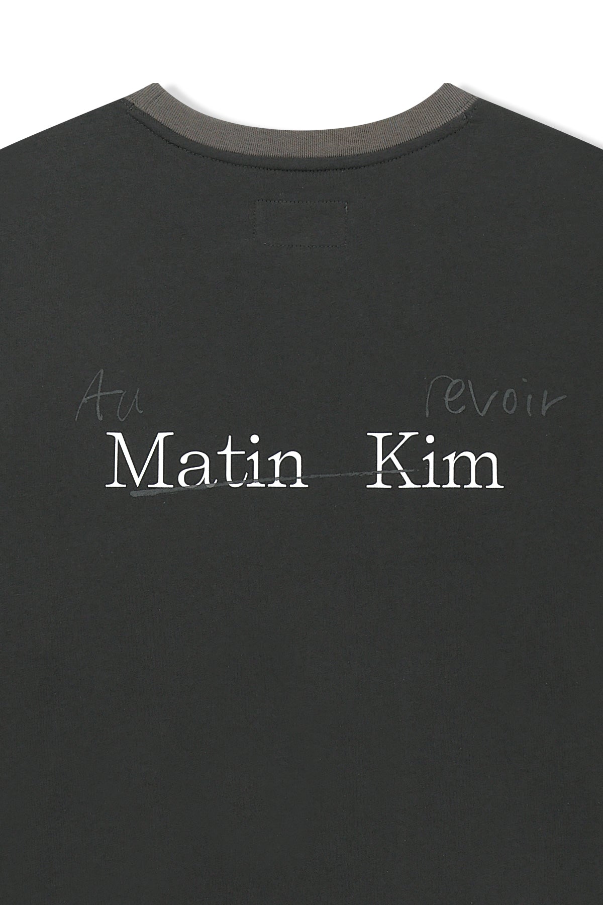 Matin Kim - Tonal Rib Back Logo Top (Black) product image 5 | TRAB K-Fashion Australia