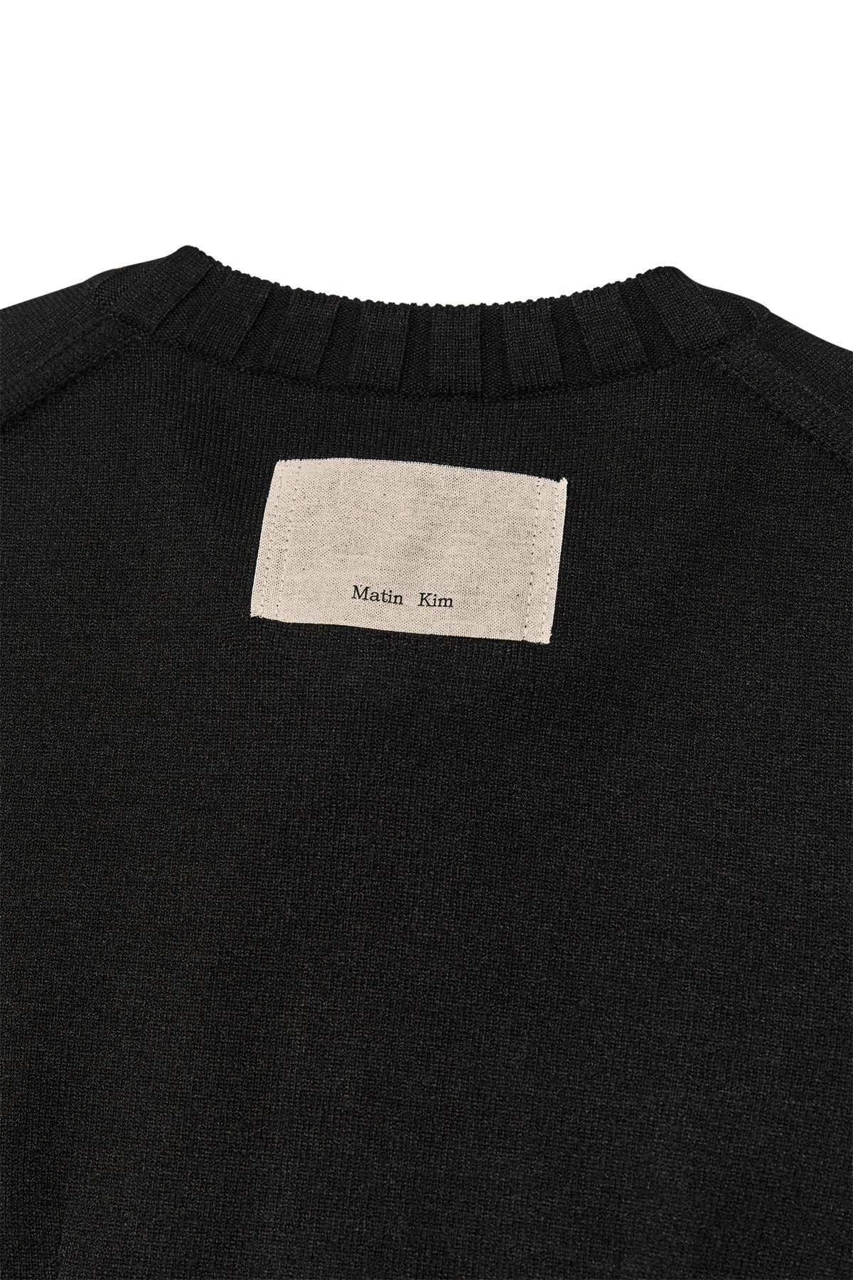 Matin Kim - Round Neck Zip Up Crop Cardigan (Black) product image 6 | TRAB K-Fashion Australia