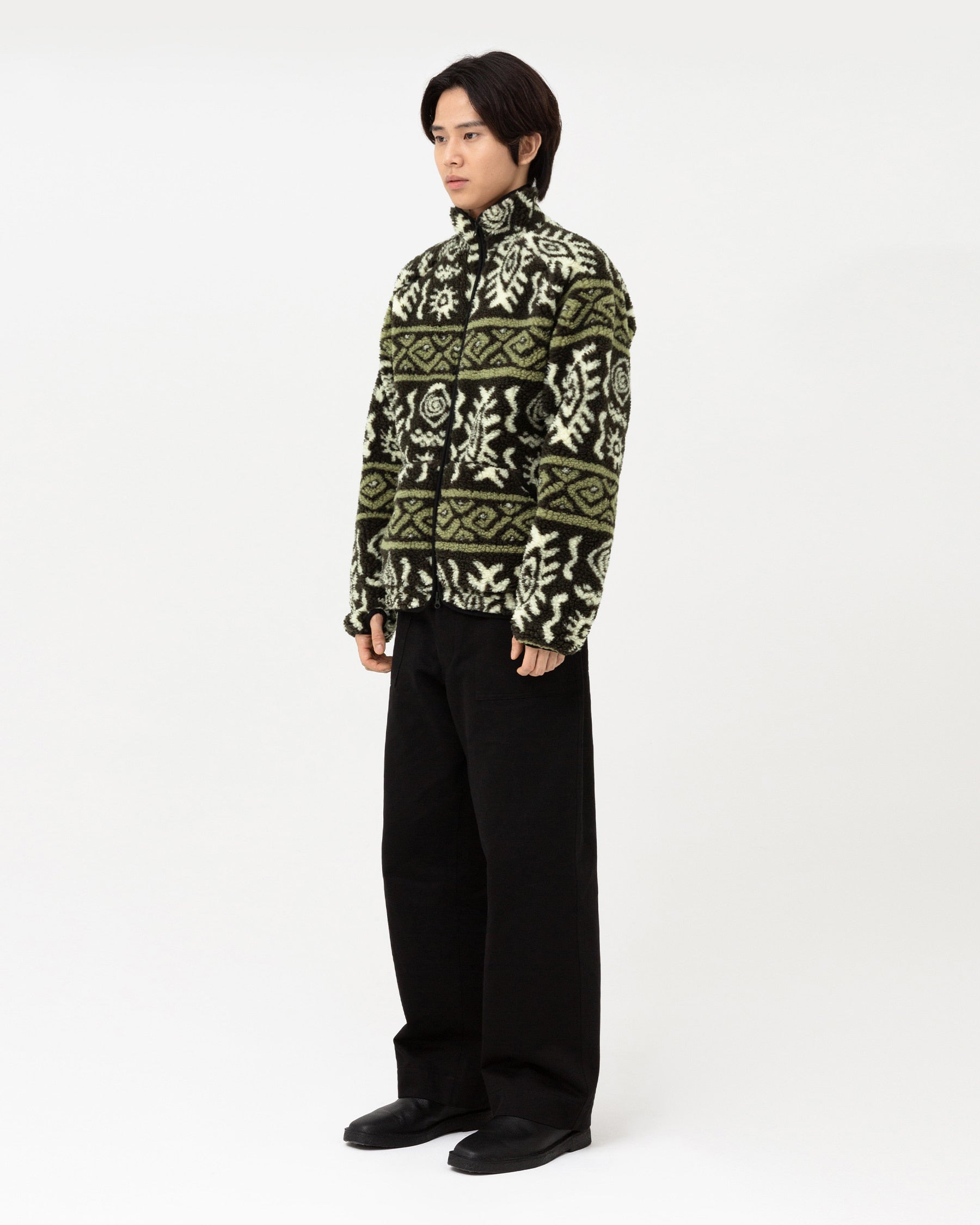 Brownyard - Native Fleece Jacket (Olive) product image 3 | TRAB K-Fashion Australia