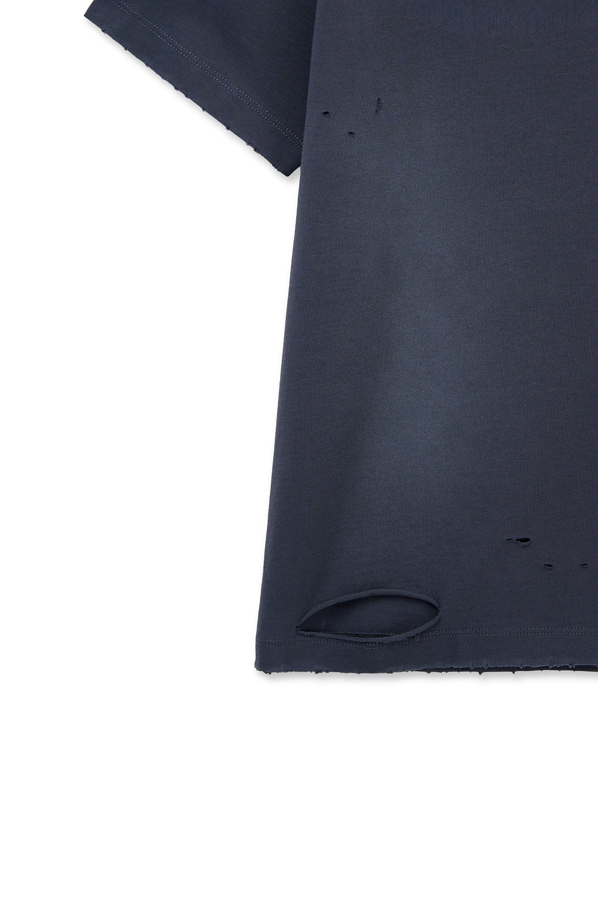 Matin Kim - Spray Washed Lettering Damaged Top (Navy) product image 4 | TRAB K-Fashion Australia