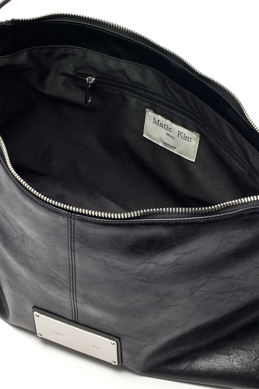 Matin Kim - Side Zipper Shoulder Bag (Black) product image 4 | TRAB K-Fashion Australia