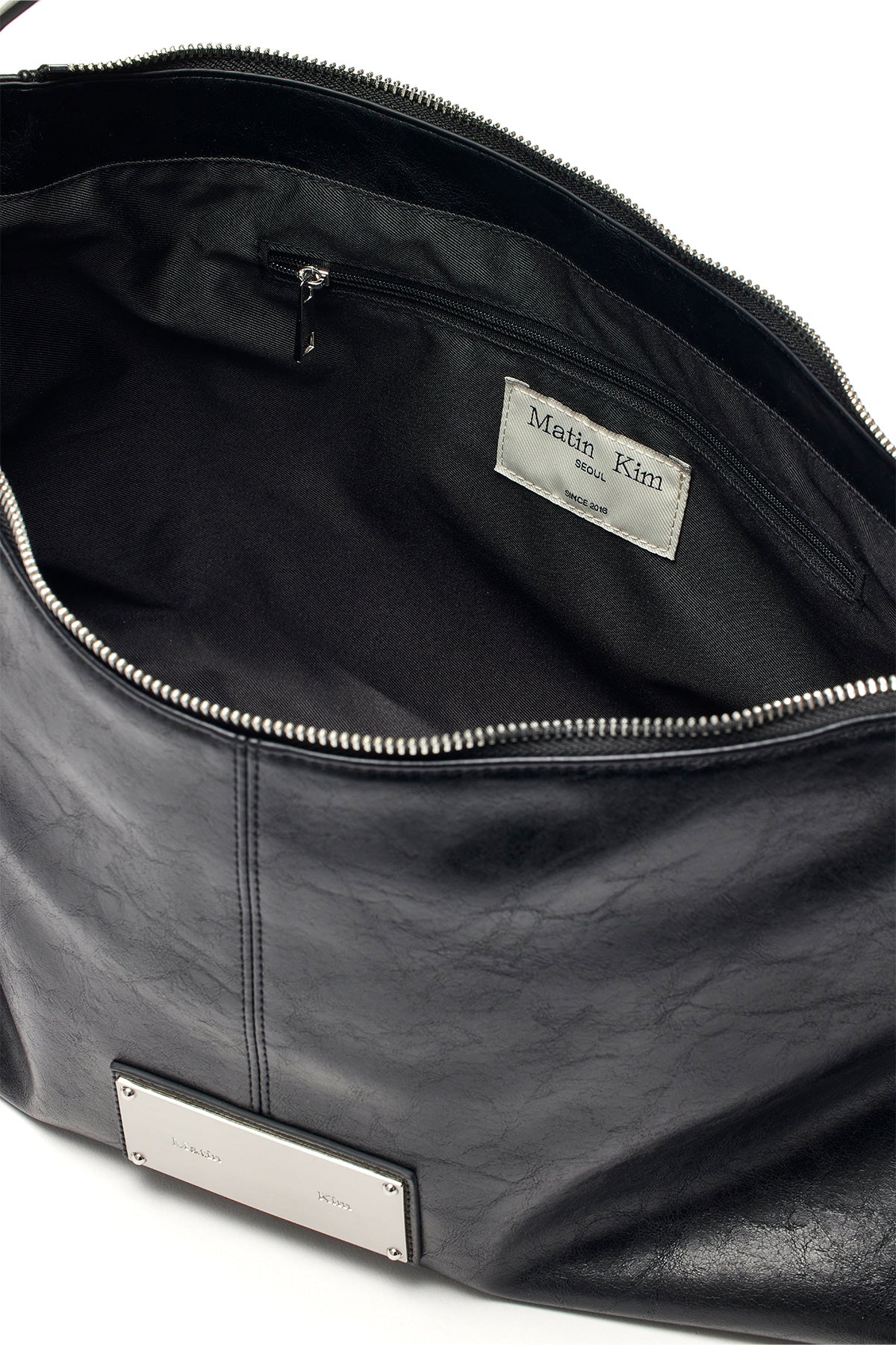 Matin Kim - Side Zipper Shoulder Bag (Black) product image 4 | TRAB K-Fashion Australia