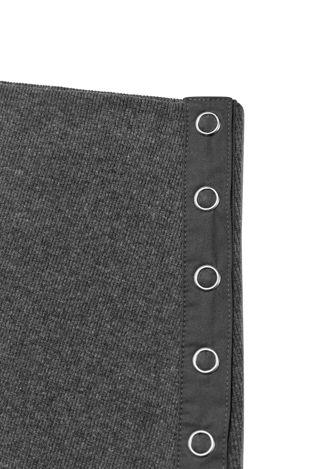 Matin Kim - Unbalance Flare Folding Skirt (Charcoal) product image 3 | TRAB K-Fashion Australia