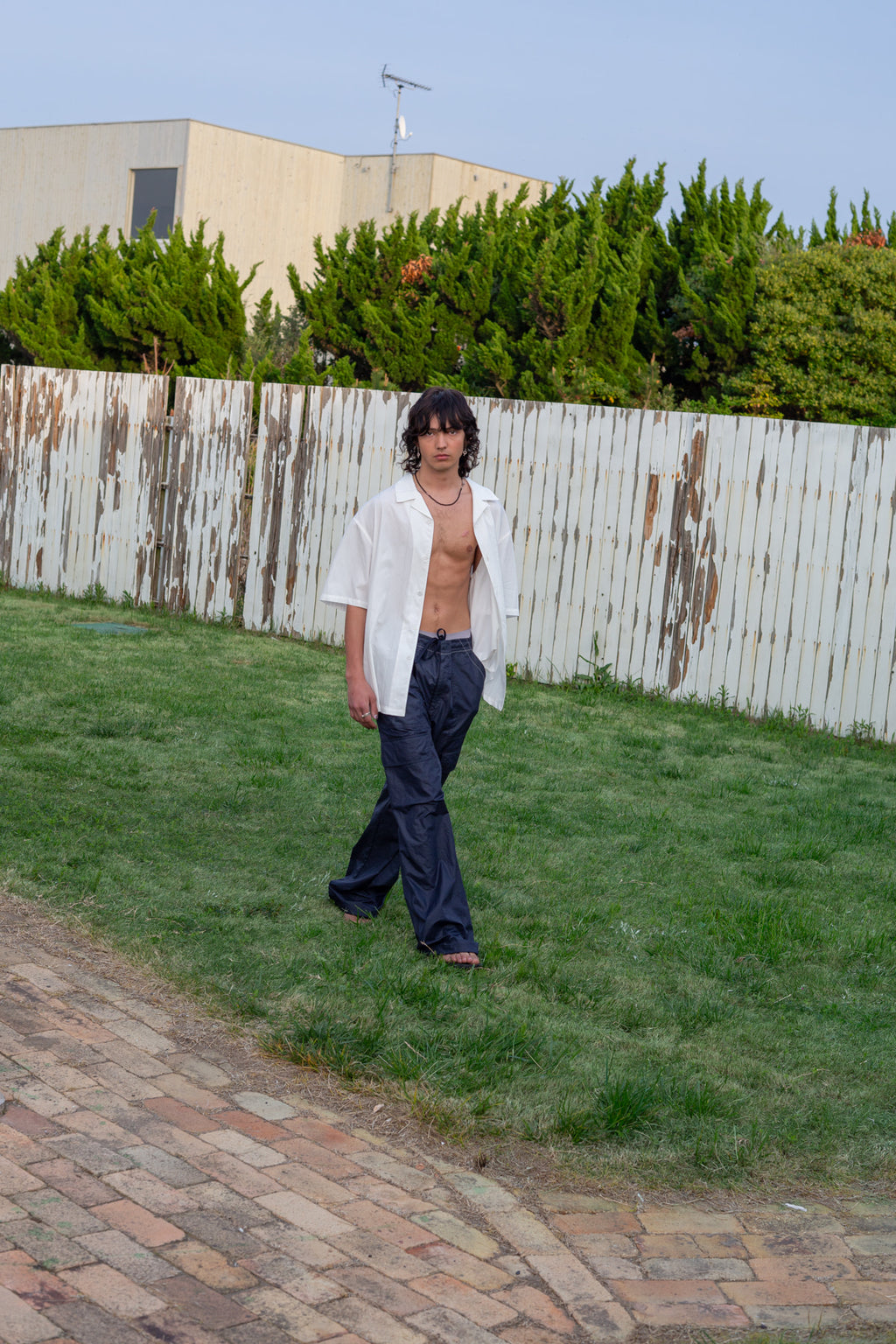 Matin Kim - Stitch Point Nylon Pants (Navy) product image 15 | TRAB K-Fashion Australia