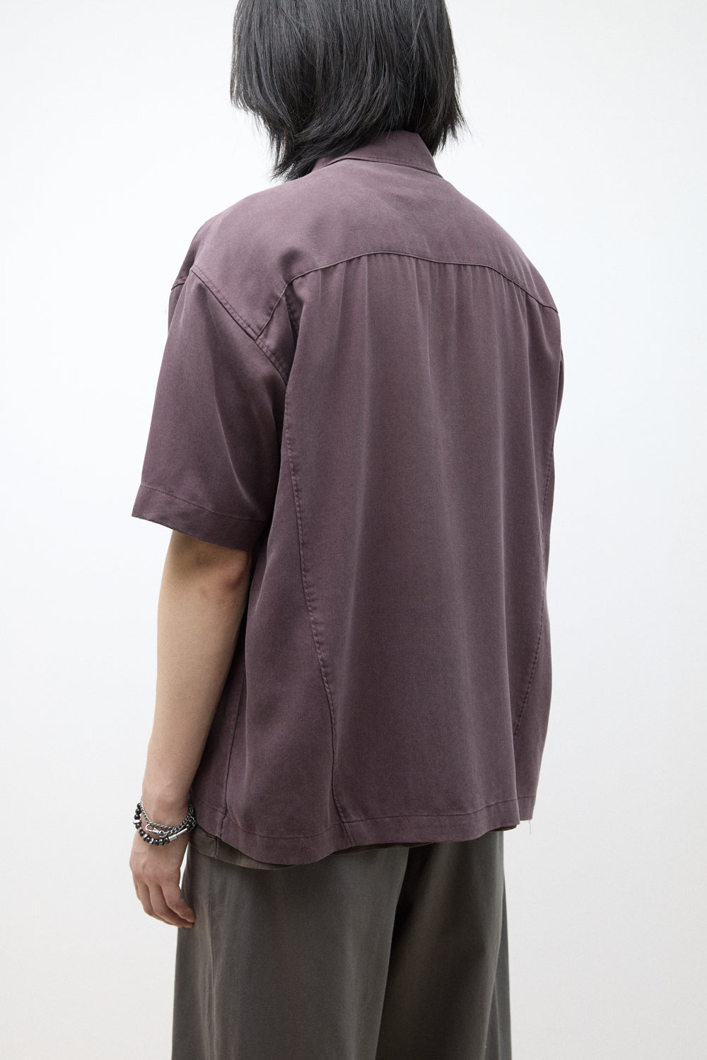 Hatchingroom - Camp Collar Shirt Tencel Dark (Purple) product image 12 | TRAB K-Fashion Australia