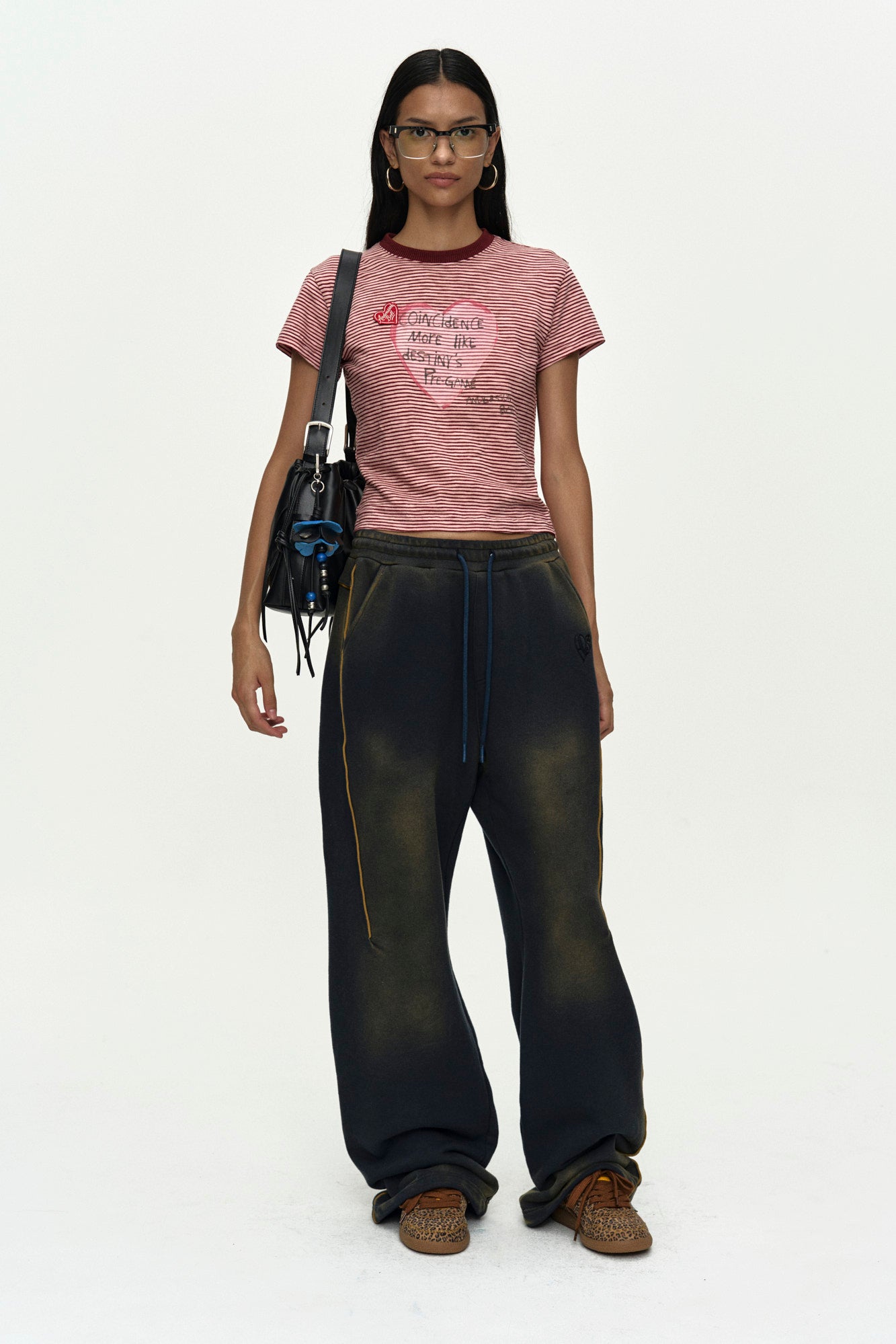 Andersson Bell - (essential) Heart Message Stripe T-Shirt (Essential) product image 2 | TRAB K-Fashion Australia