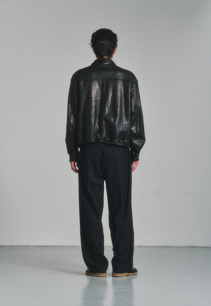 Art if acts - Washed Vegetable Leather Swing Jacket (Black) product image 4 | TRAB K-Fashion Australia