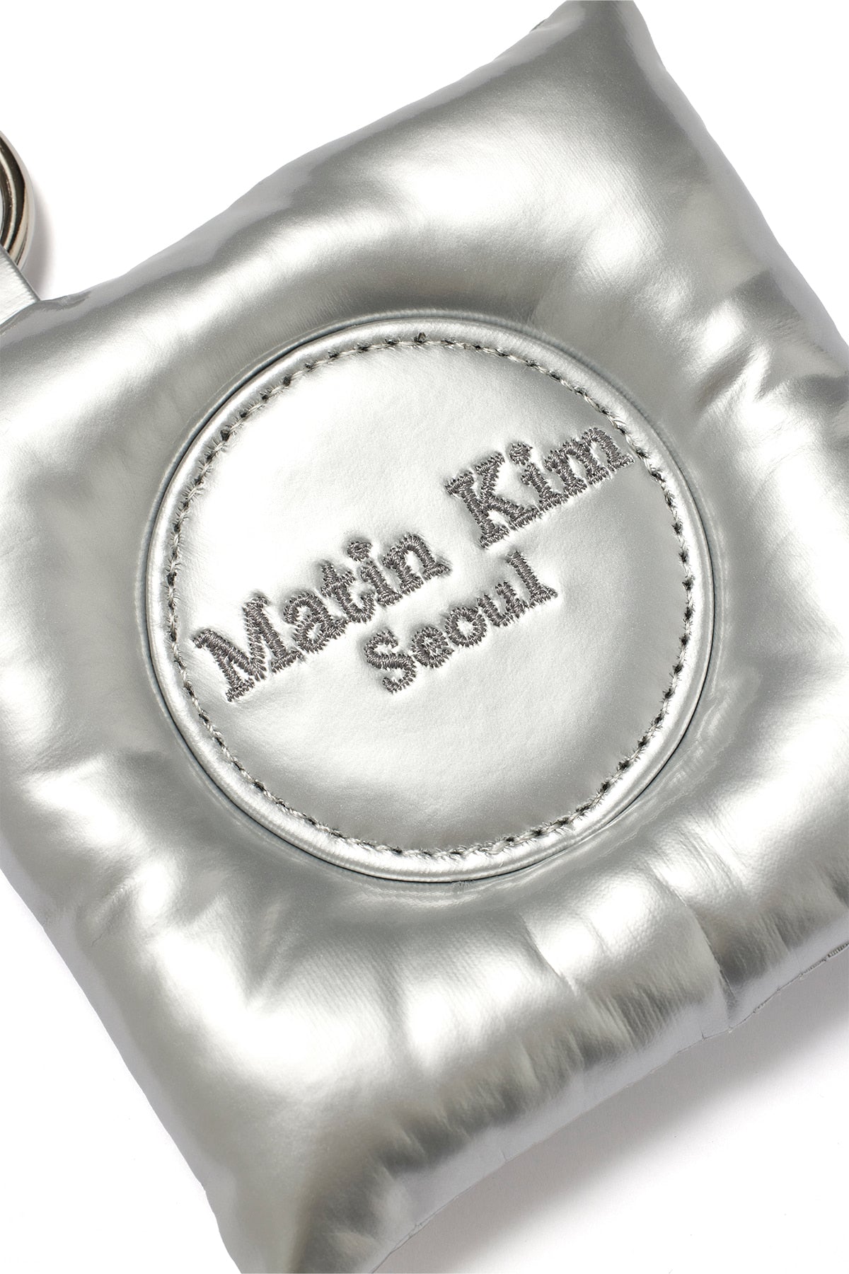Matin Kim - Puffer Square Mirror Keyring (Silver) product image 3 | TRAB K-Fashion Australia