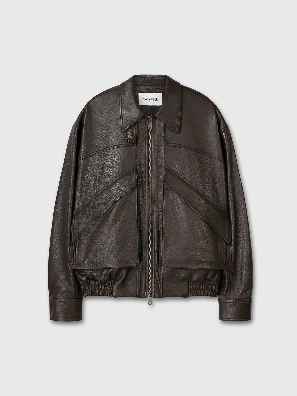 Tonywack - Lamb Leather Bomber Jacket (Dark Brown) product image 12 | TRAB K-Fashion Australia