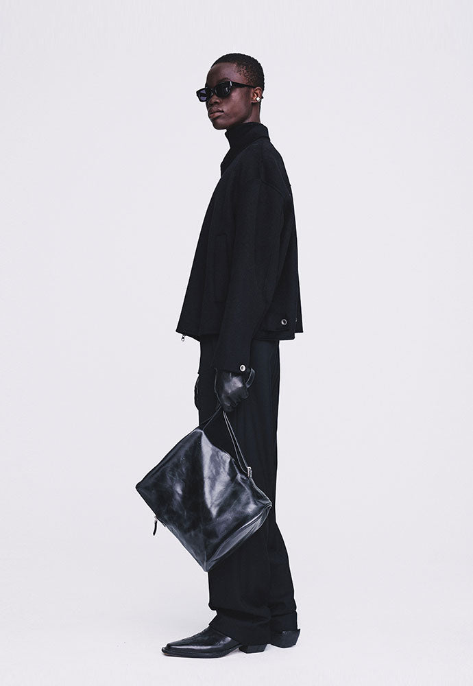 Tonywack - Handmade Cashmere Zipped Blouson Jacket (Black) product image 4 | TRAB K-Fashion Australia