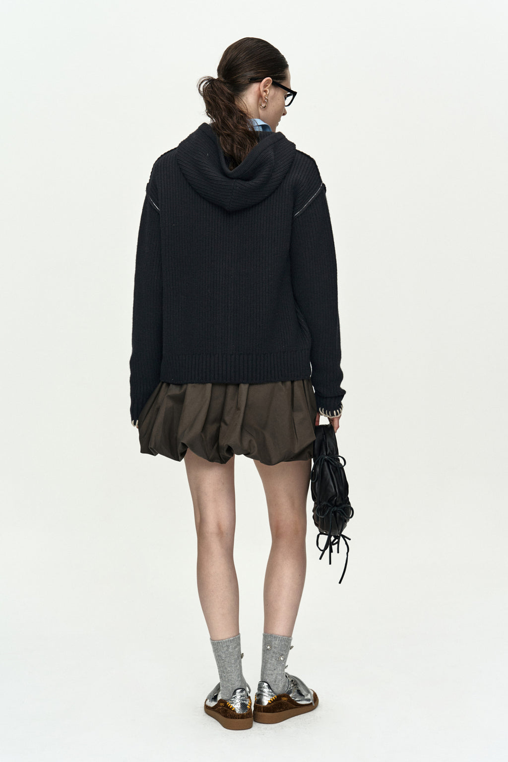 Andersson Bell - Unisex Heart Logo Hood Zip-Up Sweater (Black) product image 9 | TRAB K-Fashion Australia
