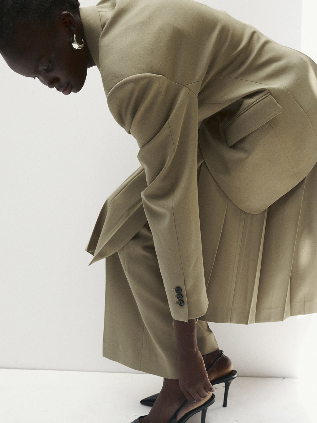 Tonywack - Wool Twill Single-Breasted Blazer (Khaki) product image 7 | TRAB K-Fashion Australia