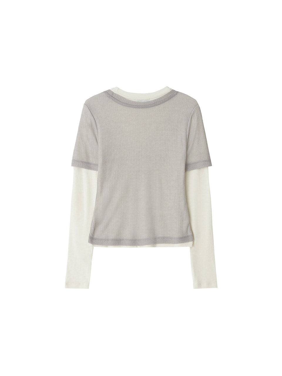 Kijun - Layered Jersey Top (Grey) product image 7 | TRAB K-Fashion Australia