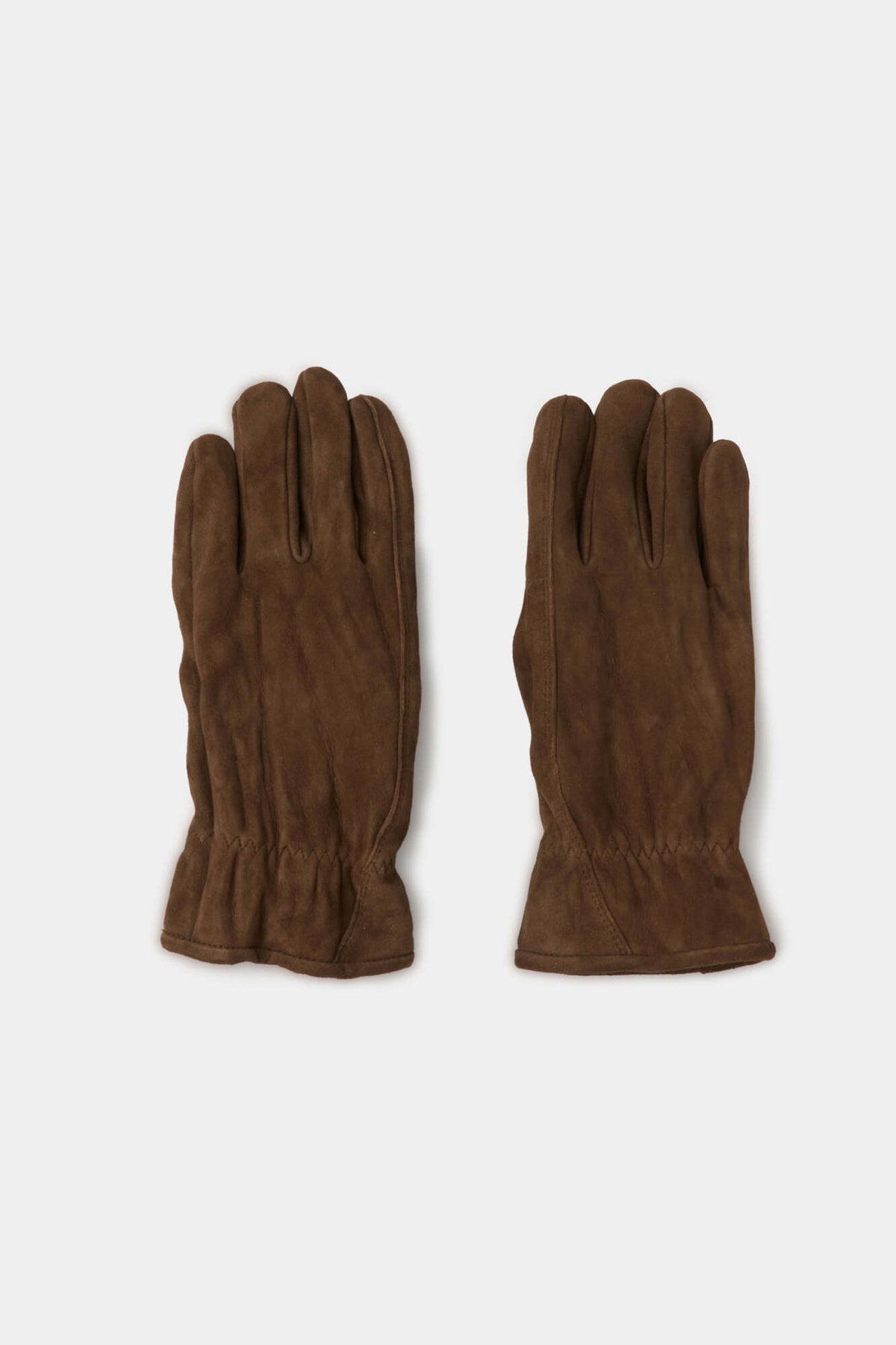 Coor - Goatskin Pleated Washed Gloves (Dark Brown) product image 1 | TRAB K-Fashion Australia