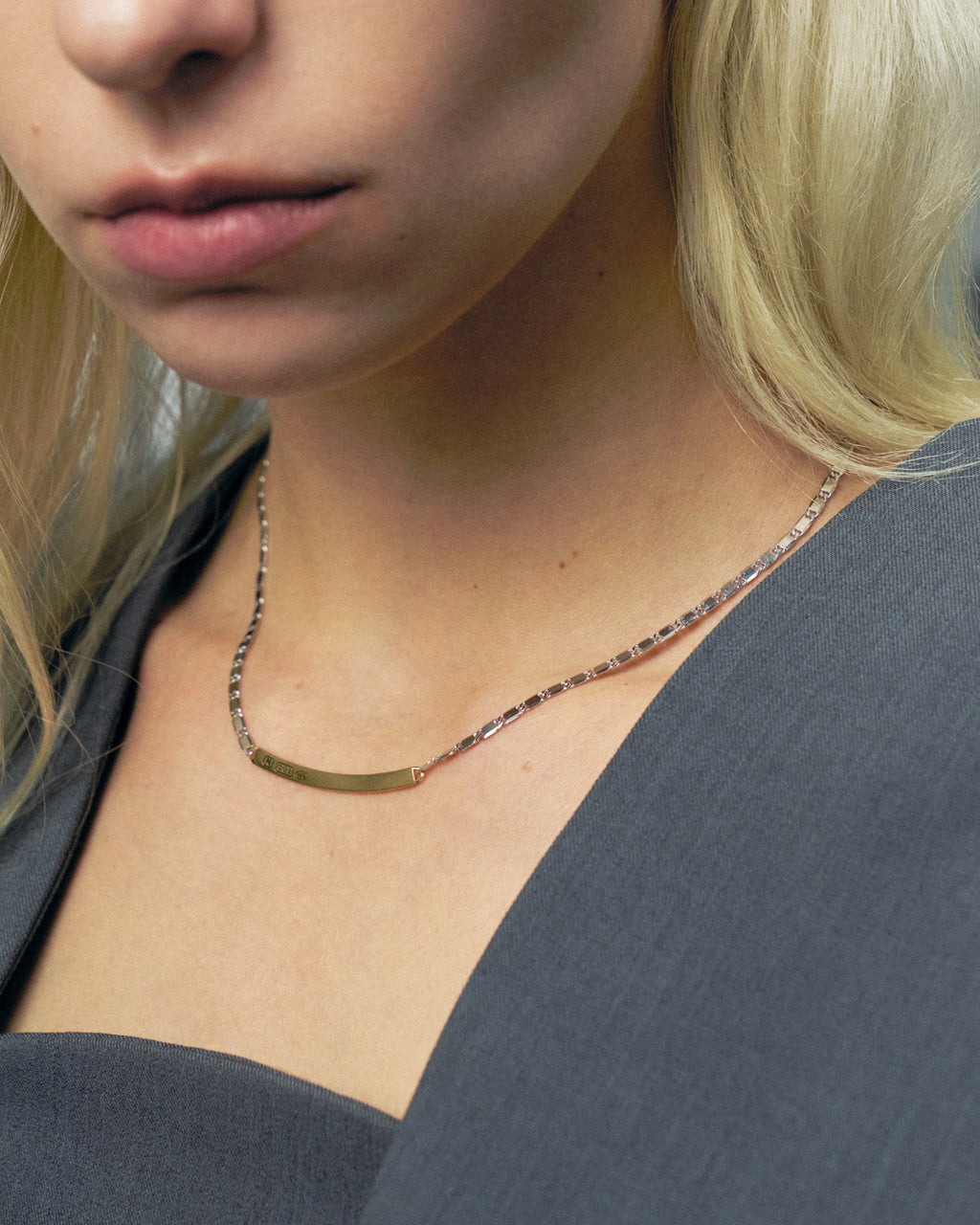 Numbering - ID Bar Necklace #7851 product image 3 | TRAB K-Fashion Australia
