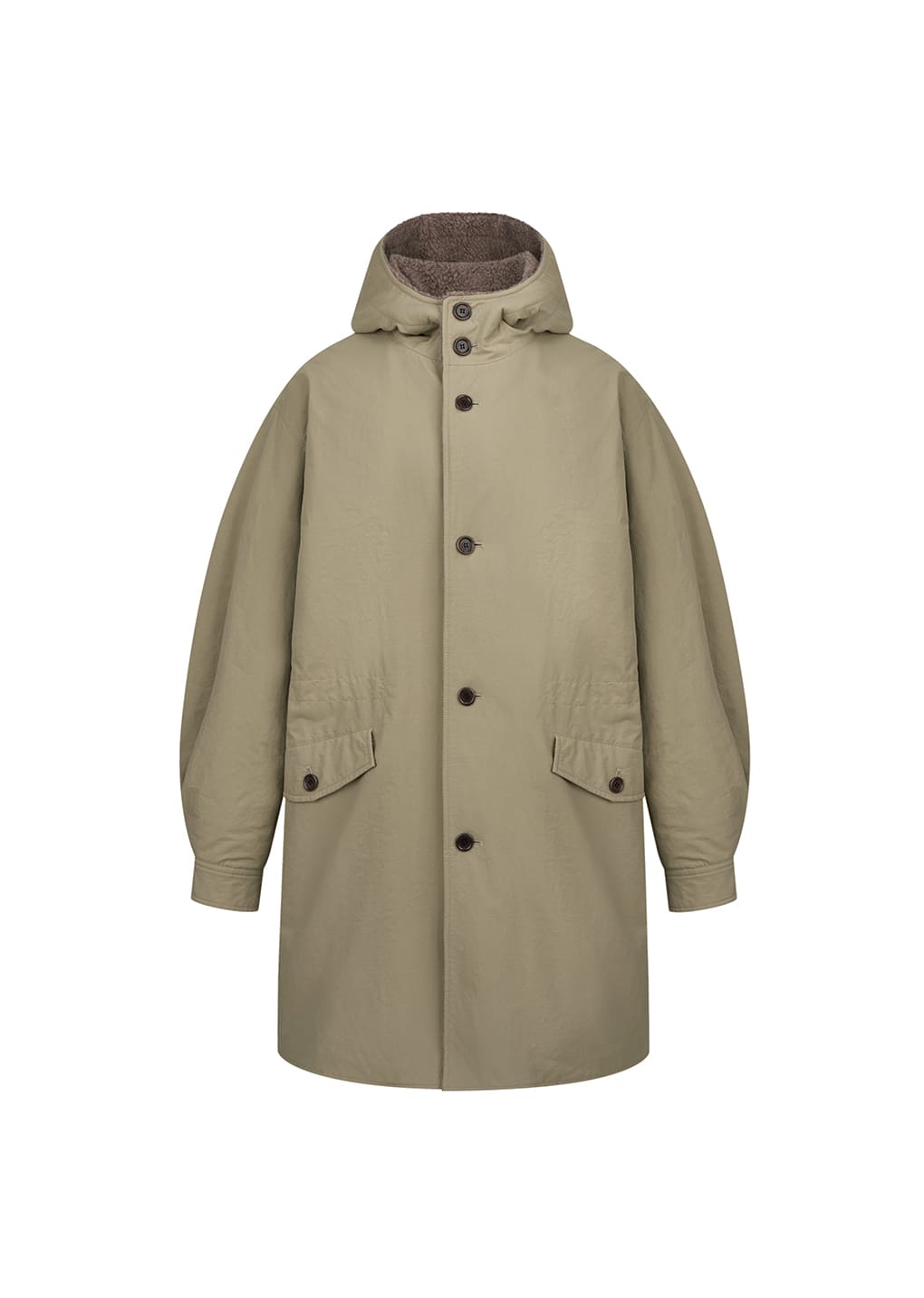 Amomento - padded shearling parka (Khaki) product image 12 | TRAB K-Fashion Australia