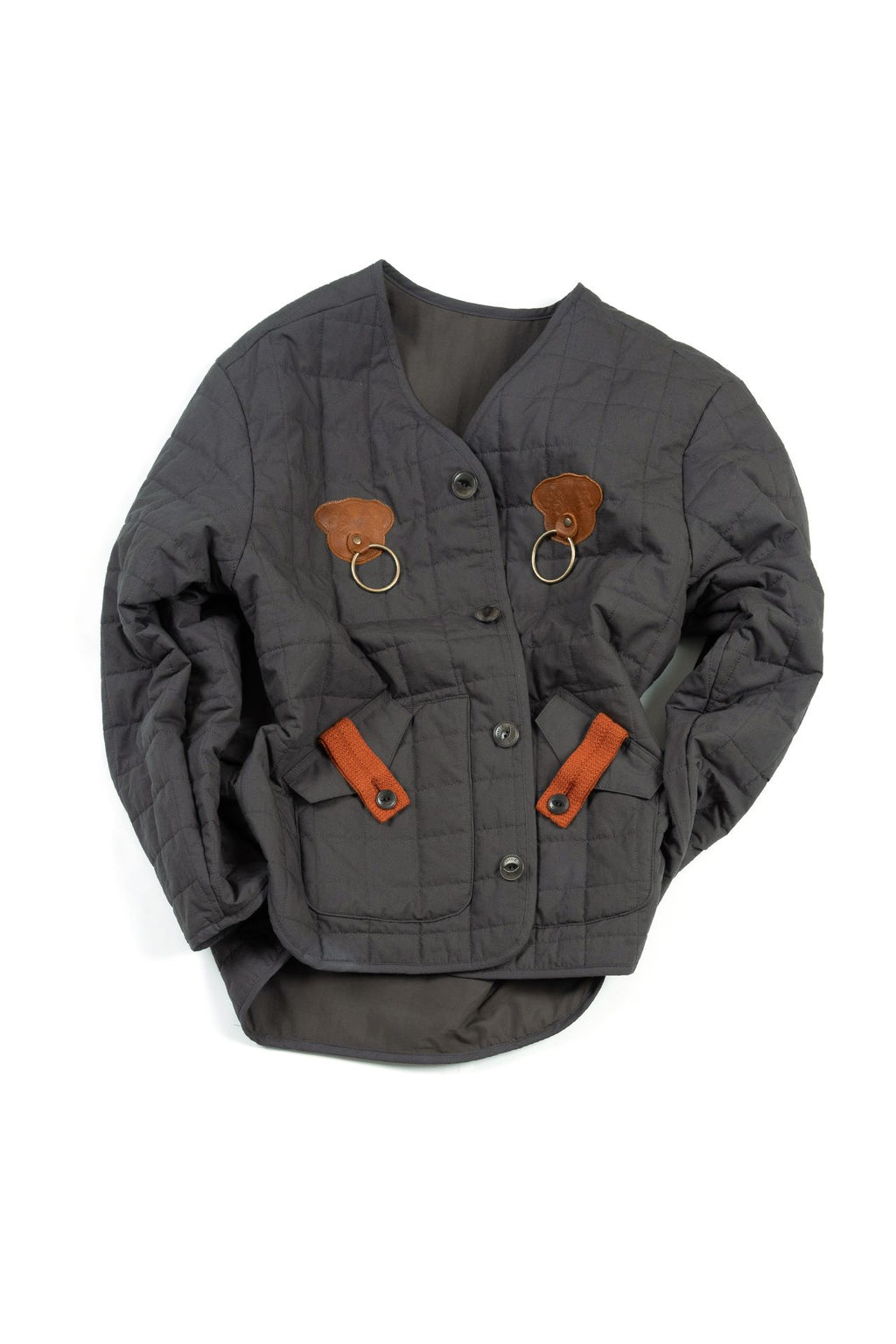 Ioedle - Welcome Gate Quilted Jacket (Charcoal) product image 1 | TRAB K-Fashion Australia