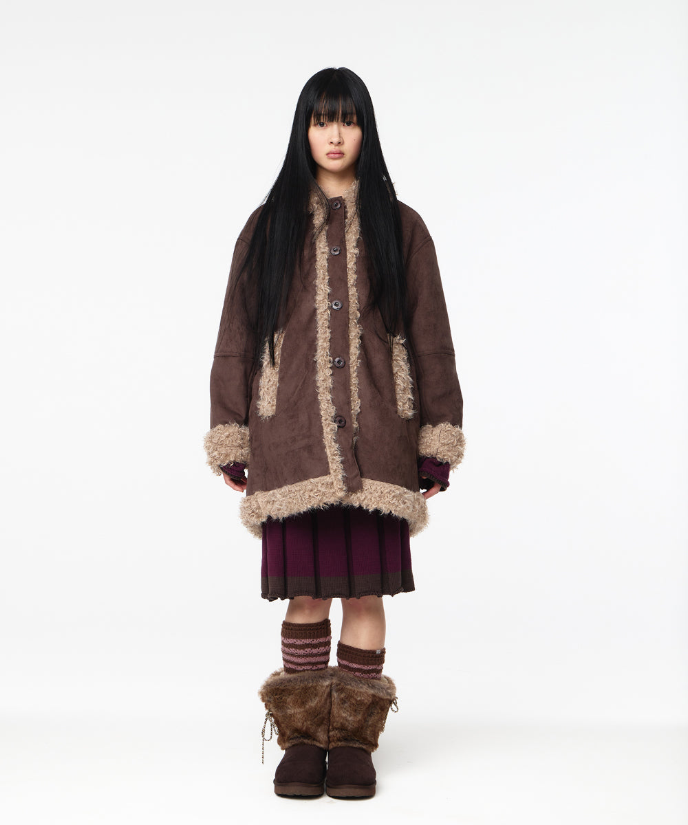 Coyseio - Hairy Suede Mustang Jacket (Brown) product image 11 | TRAB K-Fashion Australia