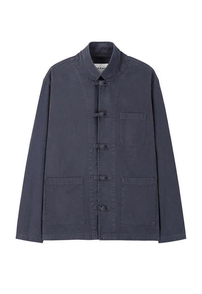 Art if acts - Washed Chinese Work Jacket (Faded Charcoal) product image 7 | TRAB K-Fashion Australia
