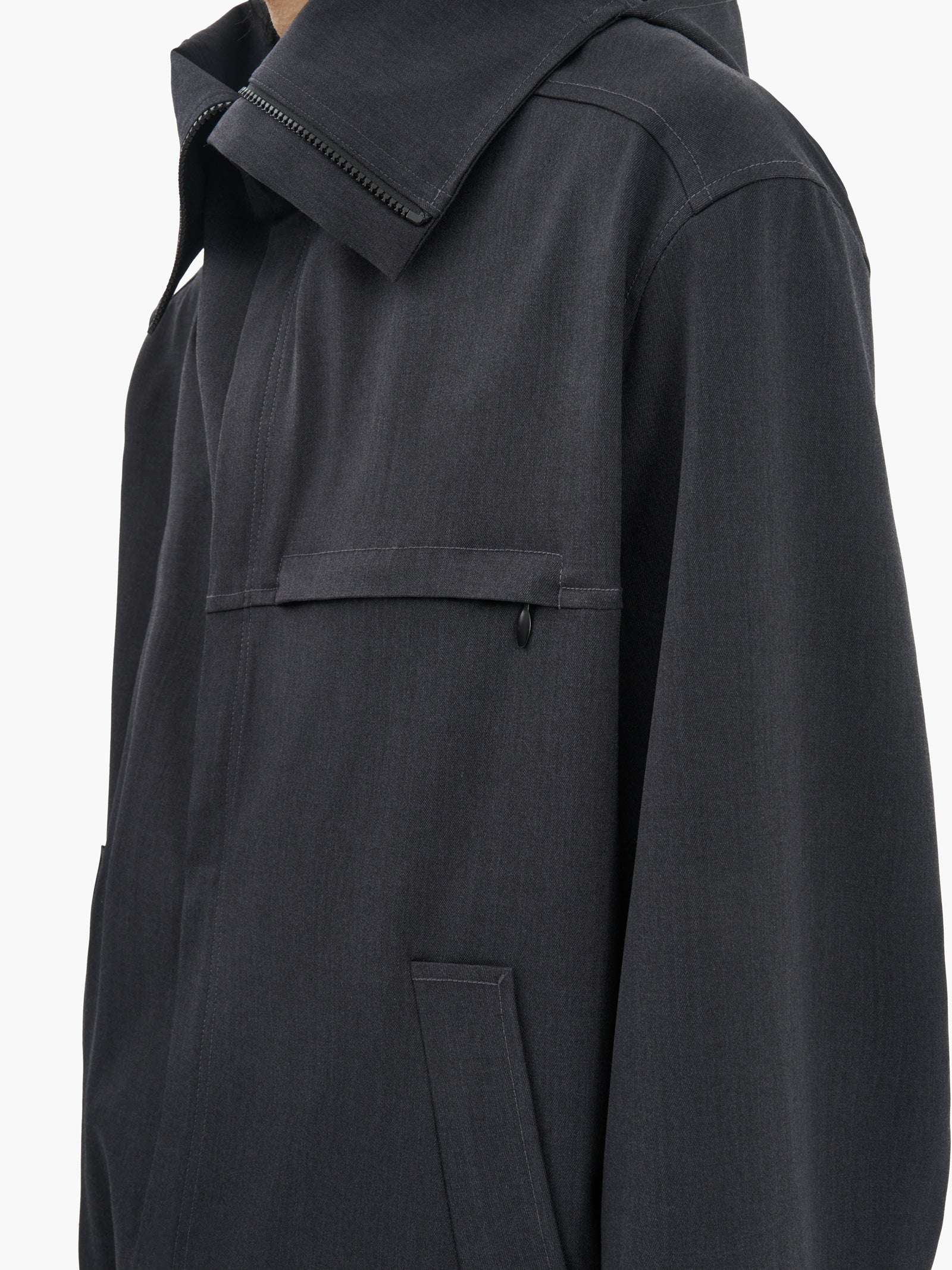 Jiyong Kim - Hooded Zip-Up Jacket (Grey) product image 4 | TRAB K-Fashion Australia