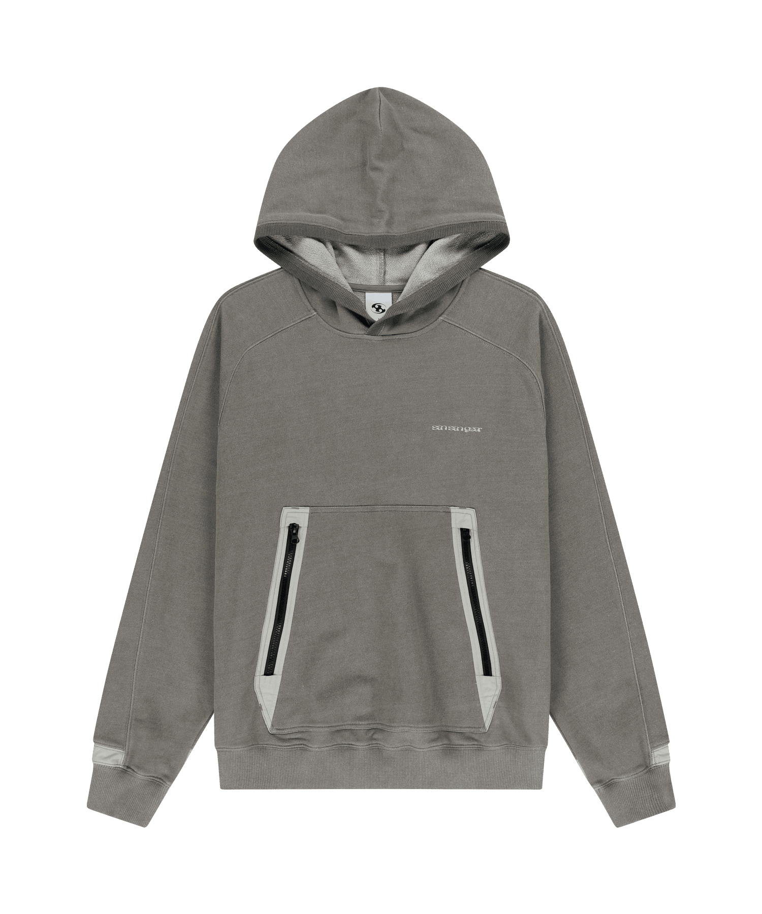 San San Gear - Zipper Pocket Hoodie (Brown) product image 5 | TRAB K-Fashion Australia