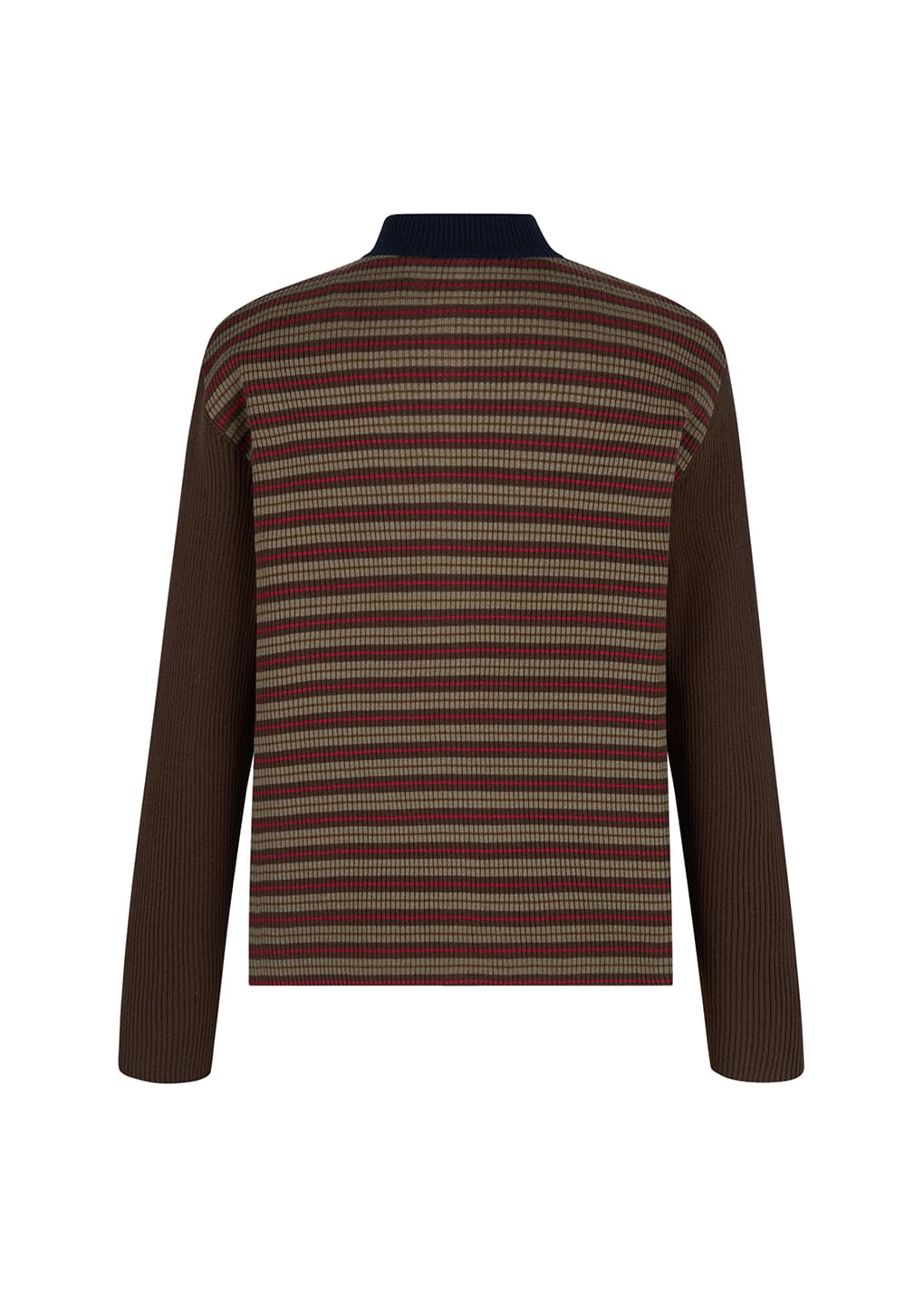 Amomento - stripe zip up cardigan (Brown) product image 7 | TRAB K-Fashion Australia