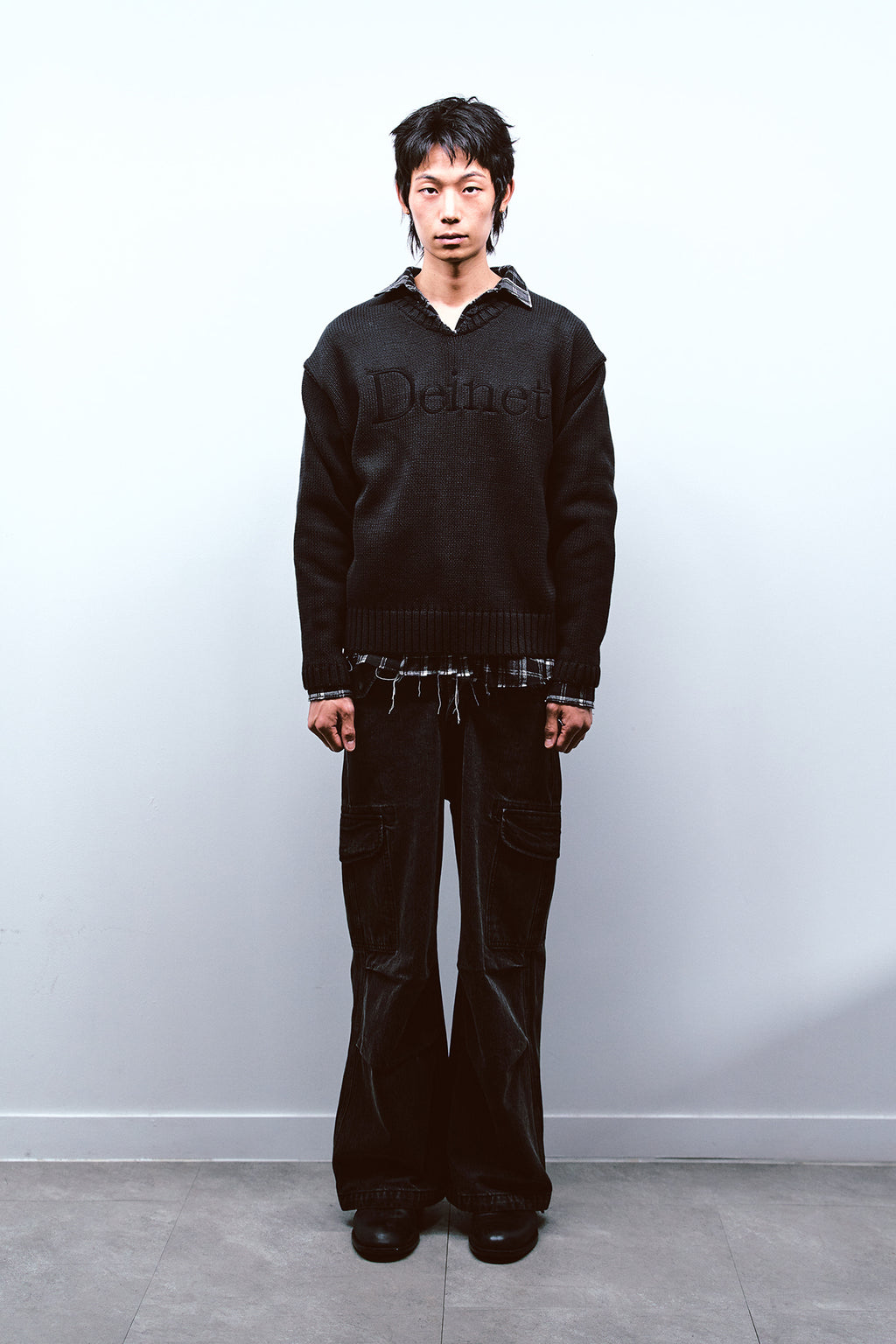 Deinet - Chain Denim M51 Cargo Pants (Black) product image 5 | TRAB K-Fashion Australia