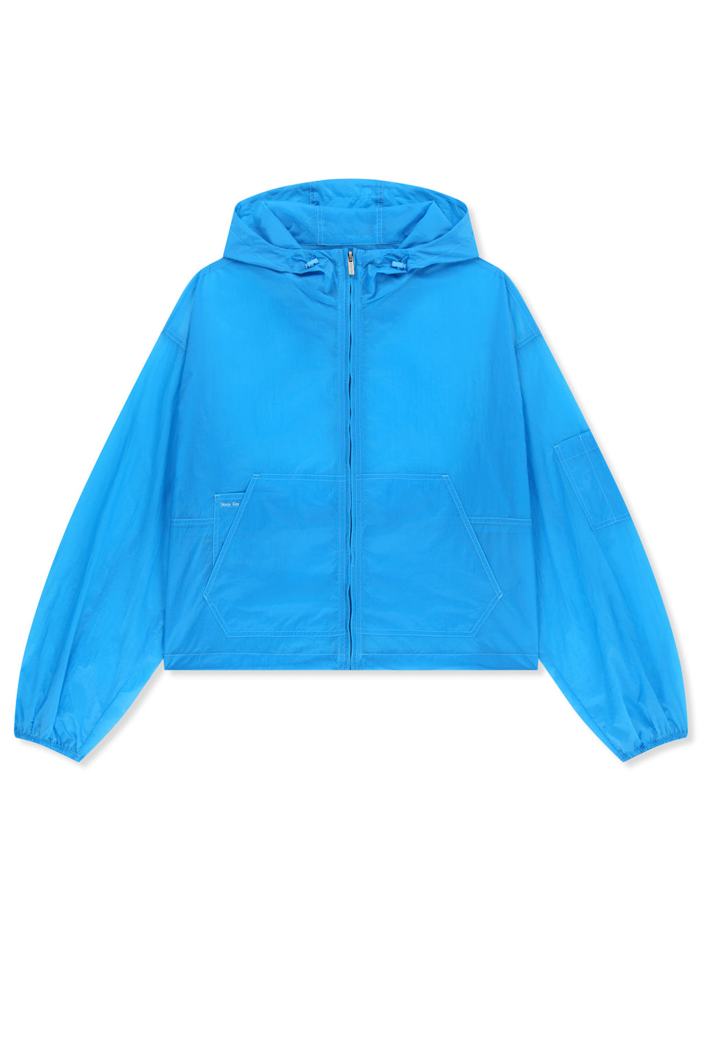 Matin Kim - Back Logo Hoody Windbreaker (Blue) product image 1 | TRAB K-Fashion Australia