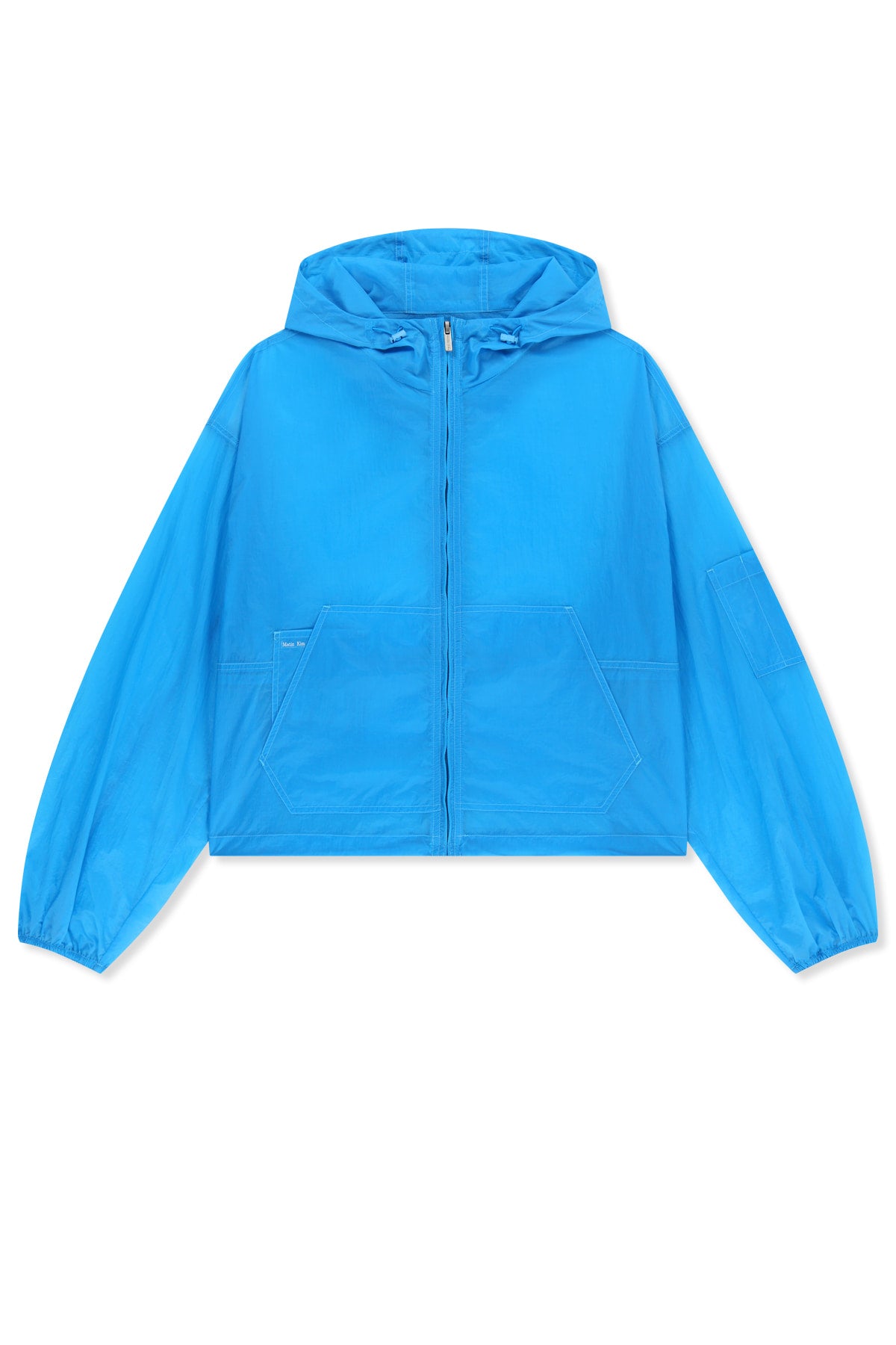 Matin Kim - Back Logo Hoody Windbreaker (Blue) product image 1 | TRAB K-Fashion Australia