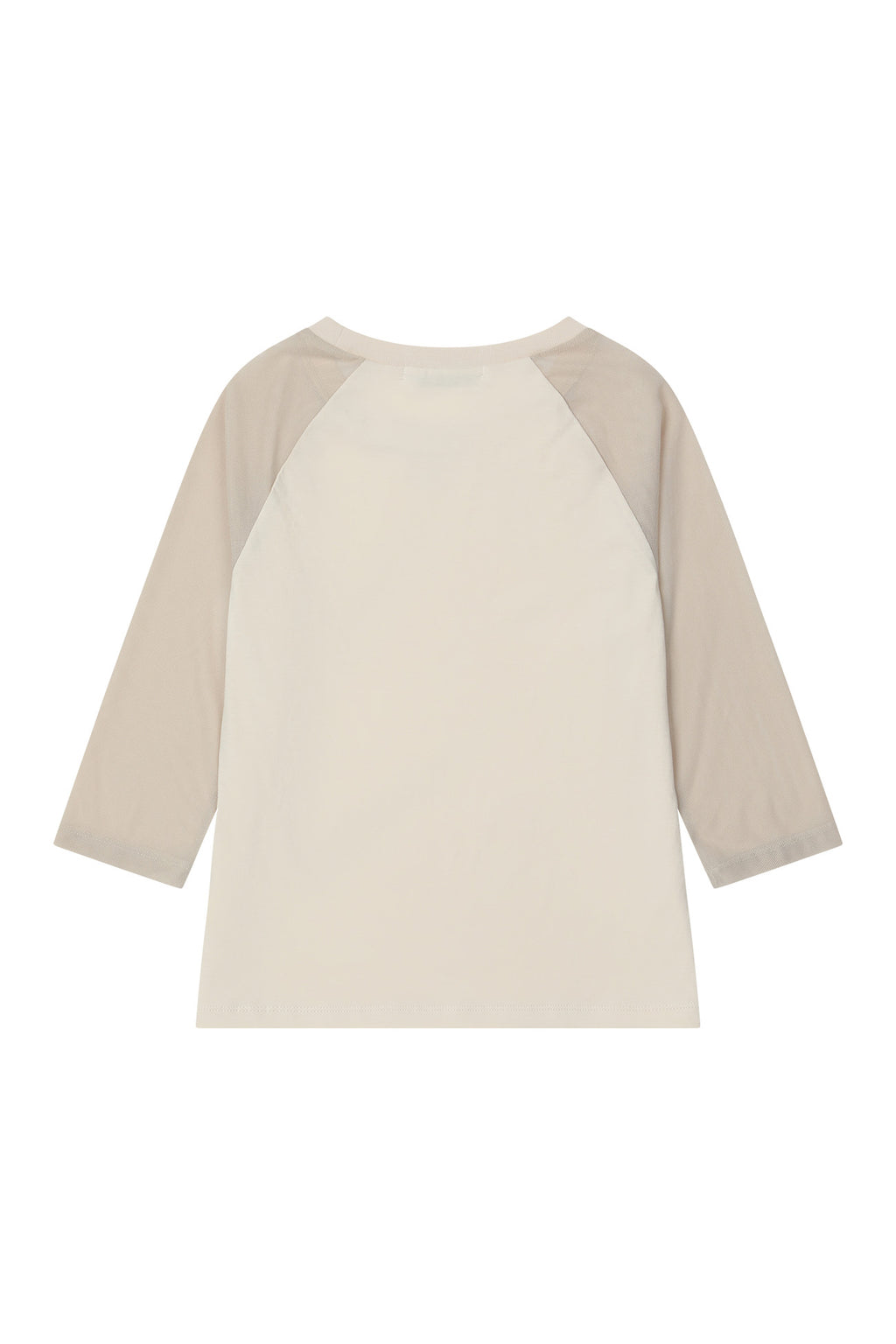 Deinet - Mesh Contrast Raglan Half Sleeve (Beige) product image 2 | TRAB K-Fashion Australia