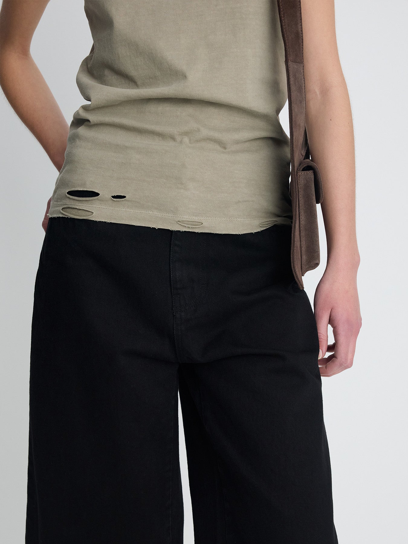 Tonywack - Hand-Distressed Regural Tank Top (Pale Olive) product image 5 | TRAB K-Fashion Australia