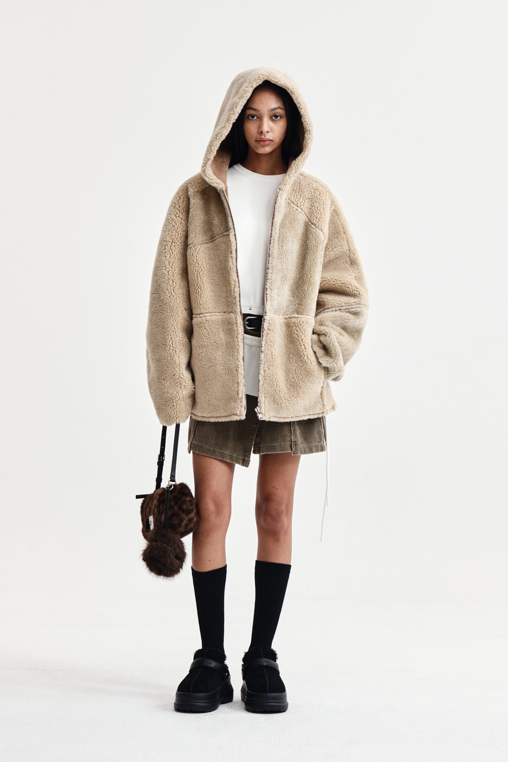 Matin Kim - Reversible Hoody Mustang (Beige) product image 8 | TRAB K-Fashion Australia