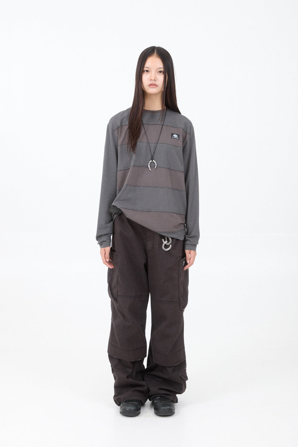 Hatchingroom - Zip Cargo Work Pants (Bleached Purple Brown) product image 6 | TRAB K-Fashion Australia