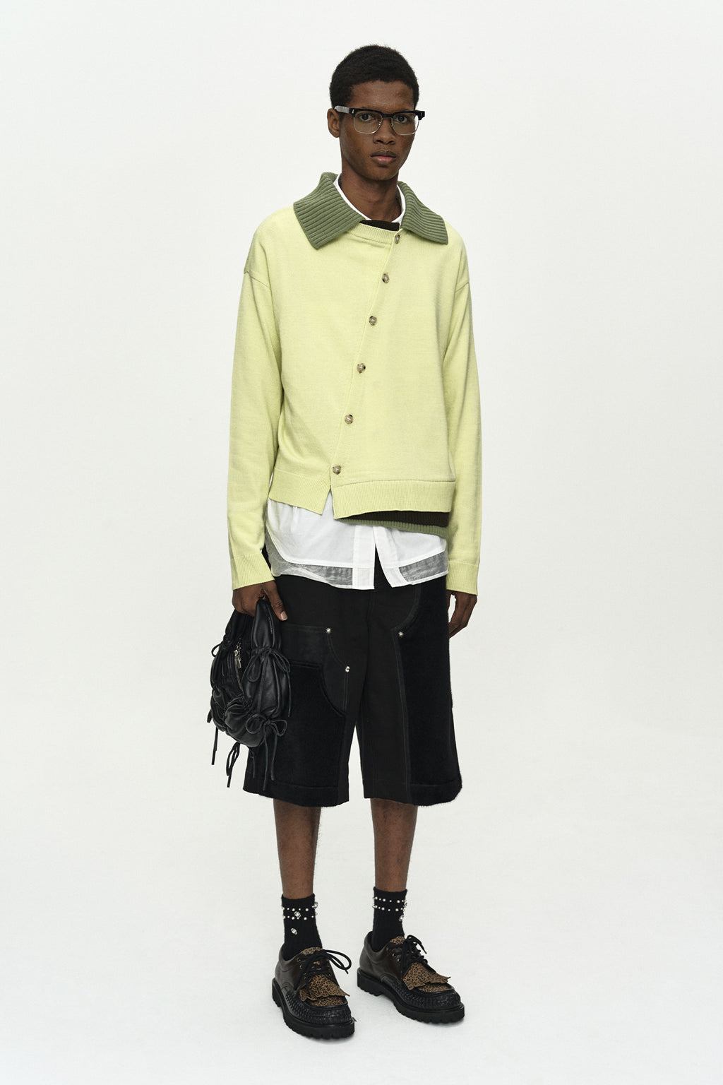 Andersson Bell - Layered Collar Cardigan (Lemon) product image 9 | TRAB K-Fashion Australia