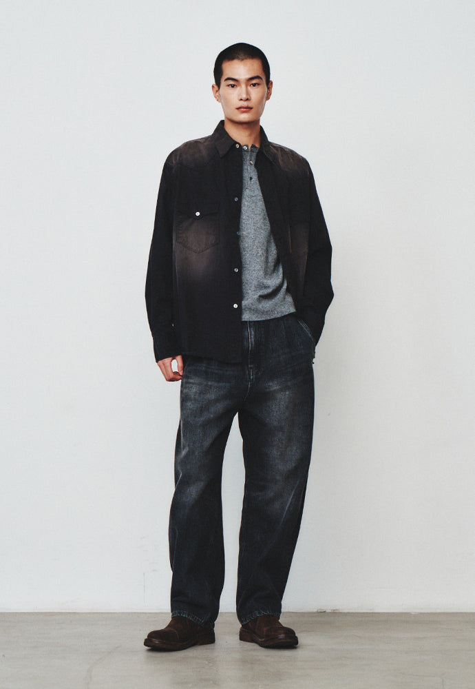 Art if acts - Vintage Western Shirt (Faded Black) product image 6 | TRAB K-Fashion Australia