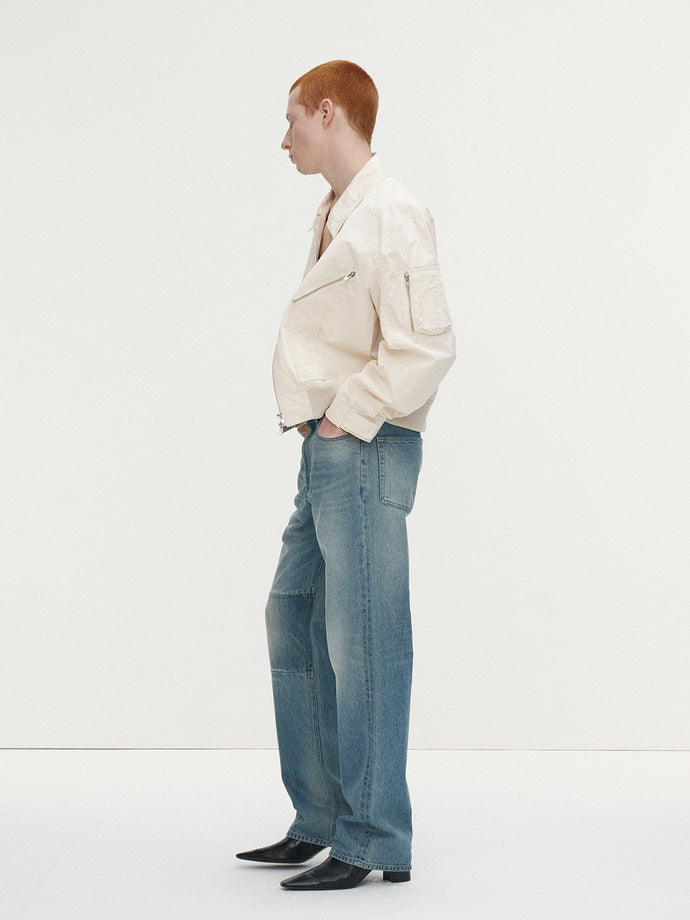 Tonywack - Light Cotton Nylon Bomber Jacket (Ecru) product image 3 | TRAB K-Fashion Australia