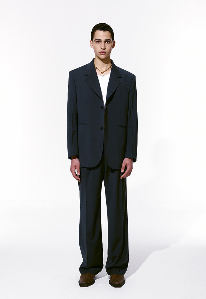 Tonywack - Tropical Wool Relaxed Tailored Jacket (Summer Exclusive) (Sea Serpent) product image 1 | TRAB K-Fashion Australia