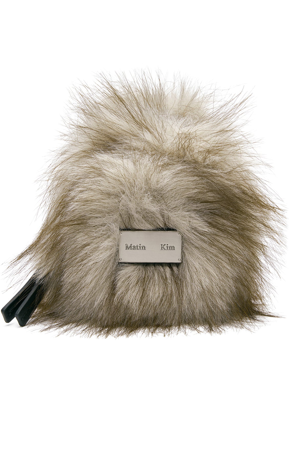 Matin Kim - Hairy Fur Mini Cube Pouch (Beige) product image 3 | TRAB K-Fashion Australia