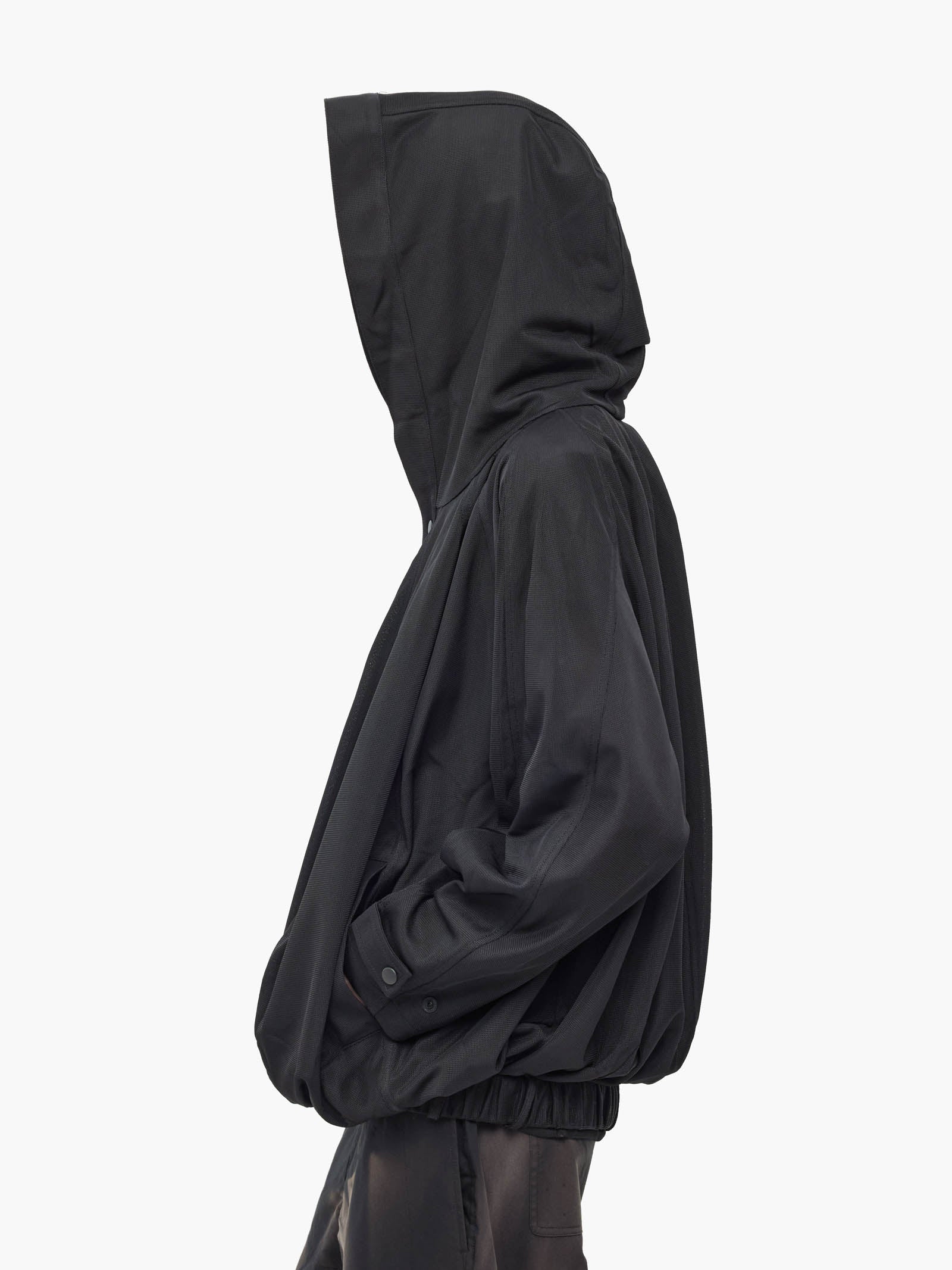 Jiyong Kim - Hooded Balloon Jacket (Black) product image 7 | TRAB K-Fashion Australia