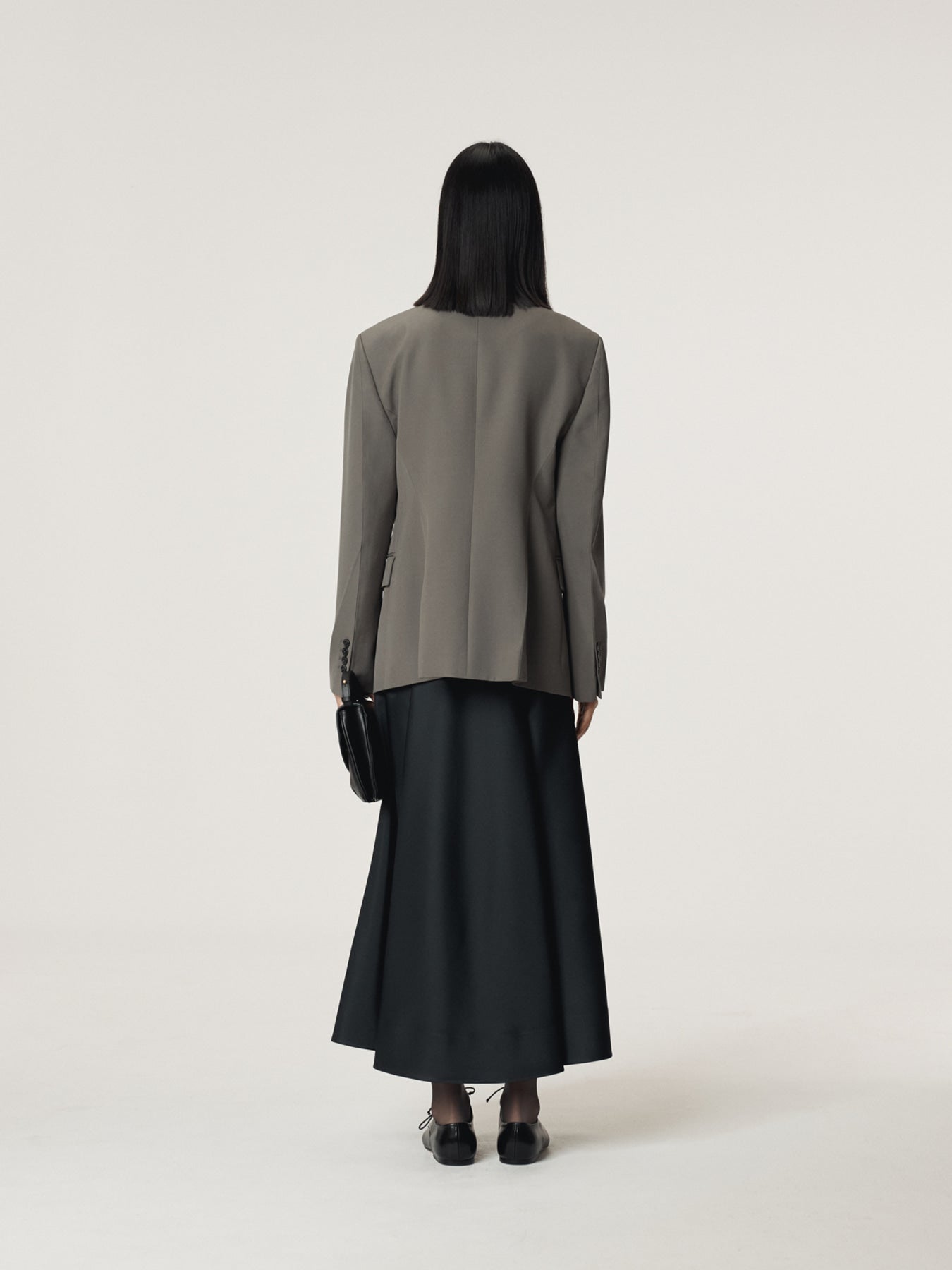 Recto - Collarless Single Jacket (Taupe Grey) product image 3 | TRAB K-Fashion Australia