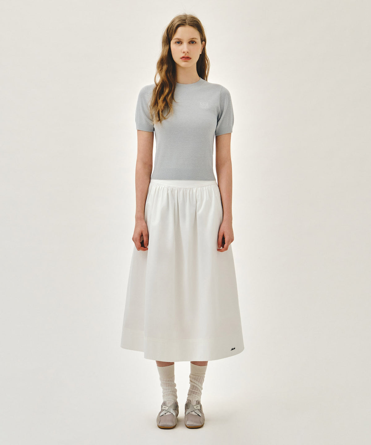 Marithe & Francois Girbaud - Small Classic Logo Half Knit Pullover (Heather Gray) product image 5 | TRAB K-Fashion Australia