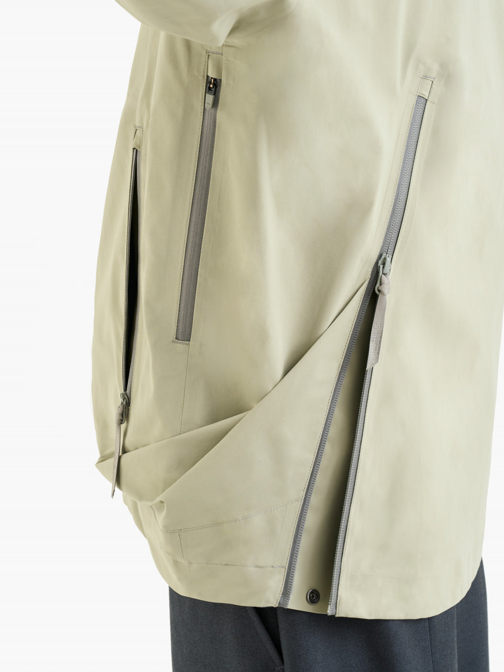 Jiyong Kim - Gore-Tex Draped Windbreaker (Sage Green) product image 7 | TRAB K-Fashion Australia