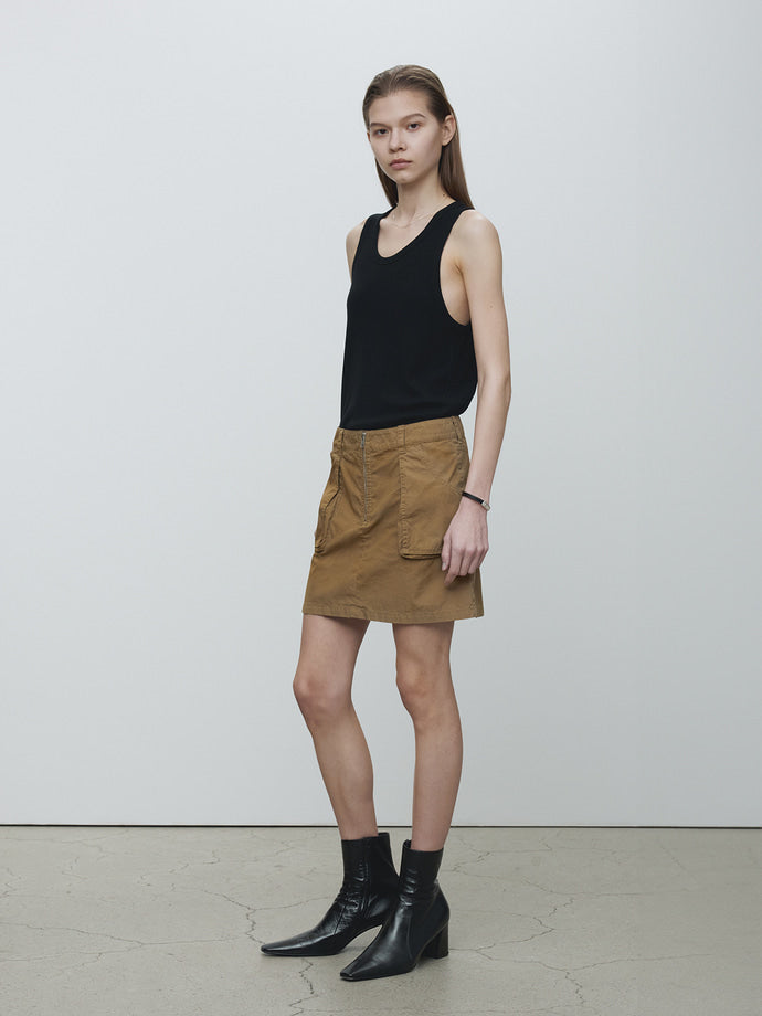Tonywack - Garment Dyed Pocket Skirt (Faded Beige) product image 1 | TRAB K-Fashion Australia