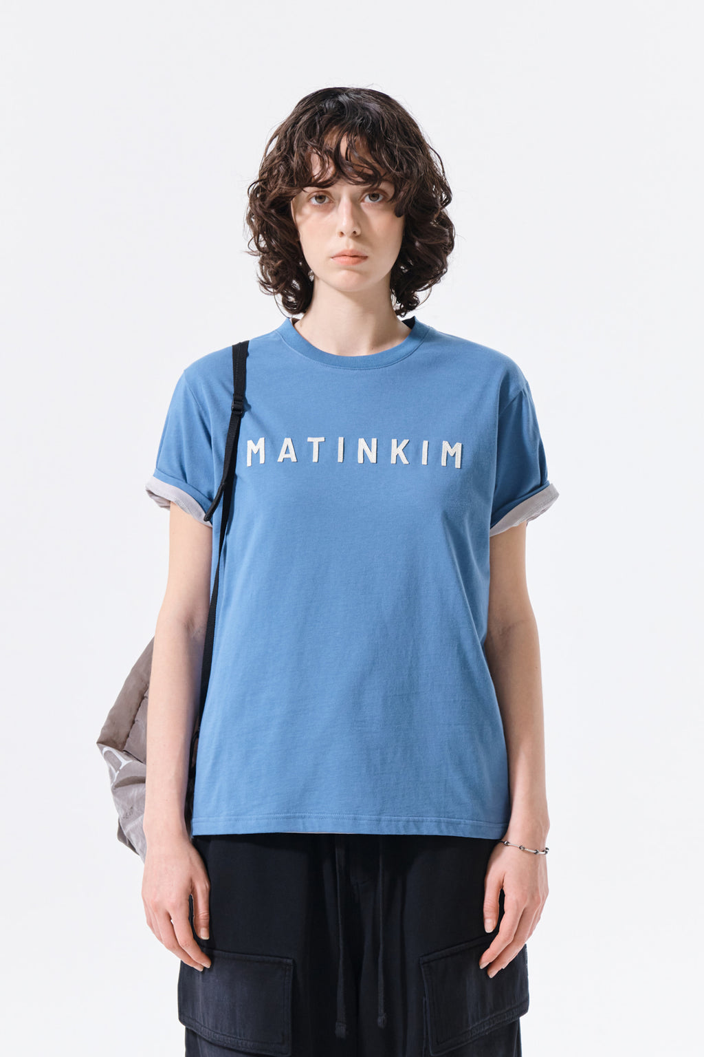 Matin Kim - Applique Felt Logo Top (Blue) product image 5 | TRAB K-Fashion Australia