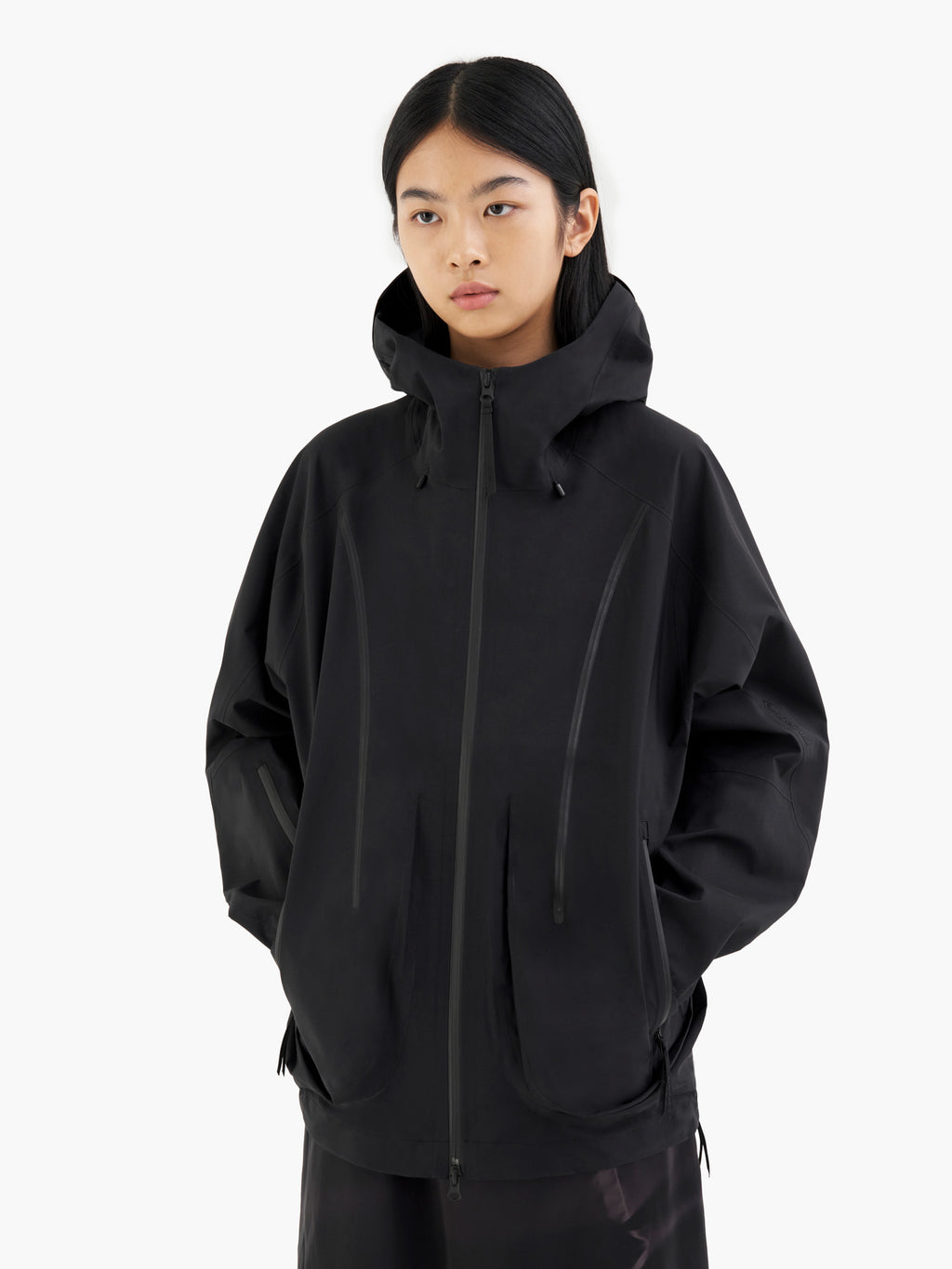 Jiyong Kim - Gore-Tex Draped Windbreaker (Black) product image 5 | TRAB K-Fashion Australia