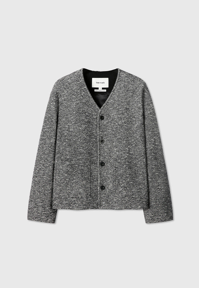 Tonywack - Italian Wool Cotton Tweed Blouson (Tweed Grey) product image 7 | TRAB K-Fashion Australia