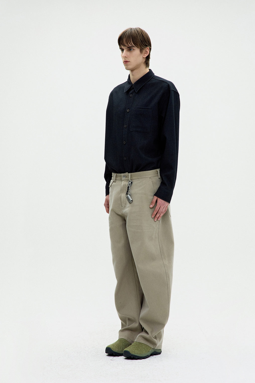 Coor - Wool Blend Rib Textured Shirt (Black) product image 3 | TRAB K-Fashion Australia