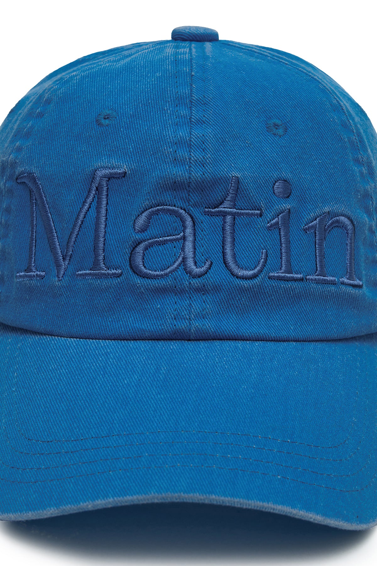 Matin Kim - Matin Logo Washed Ball Cap (Blue) product image 4 | TRAB K-Fashion Australia